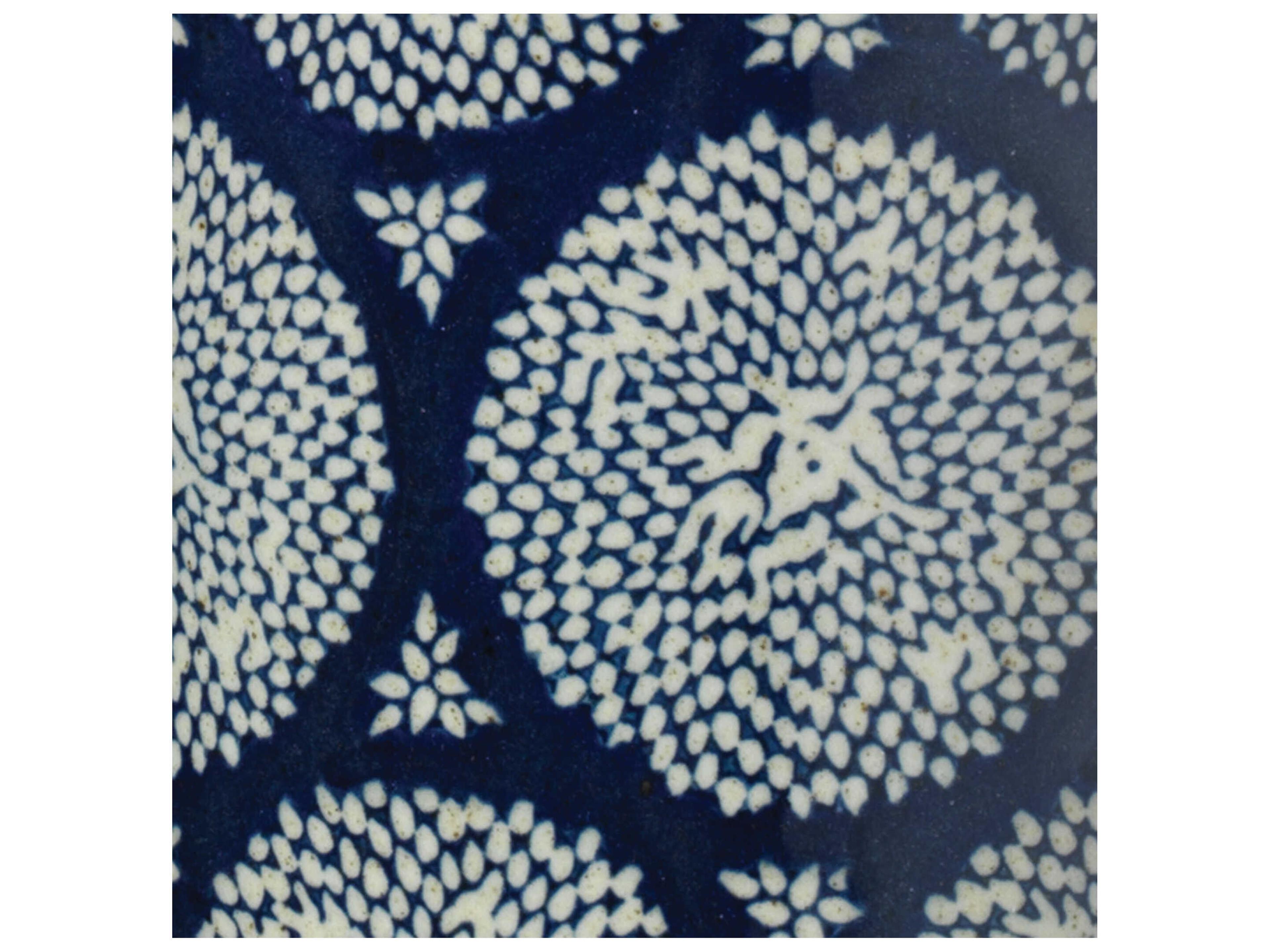 Jamie Young Neva Blue & White Classic Drum Shade Buffet Lamp