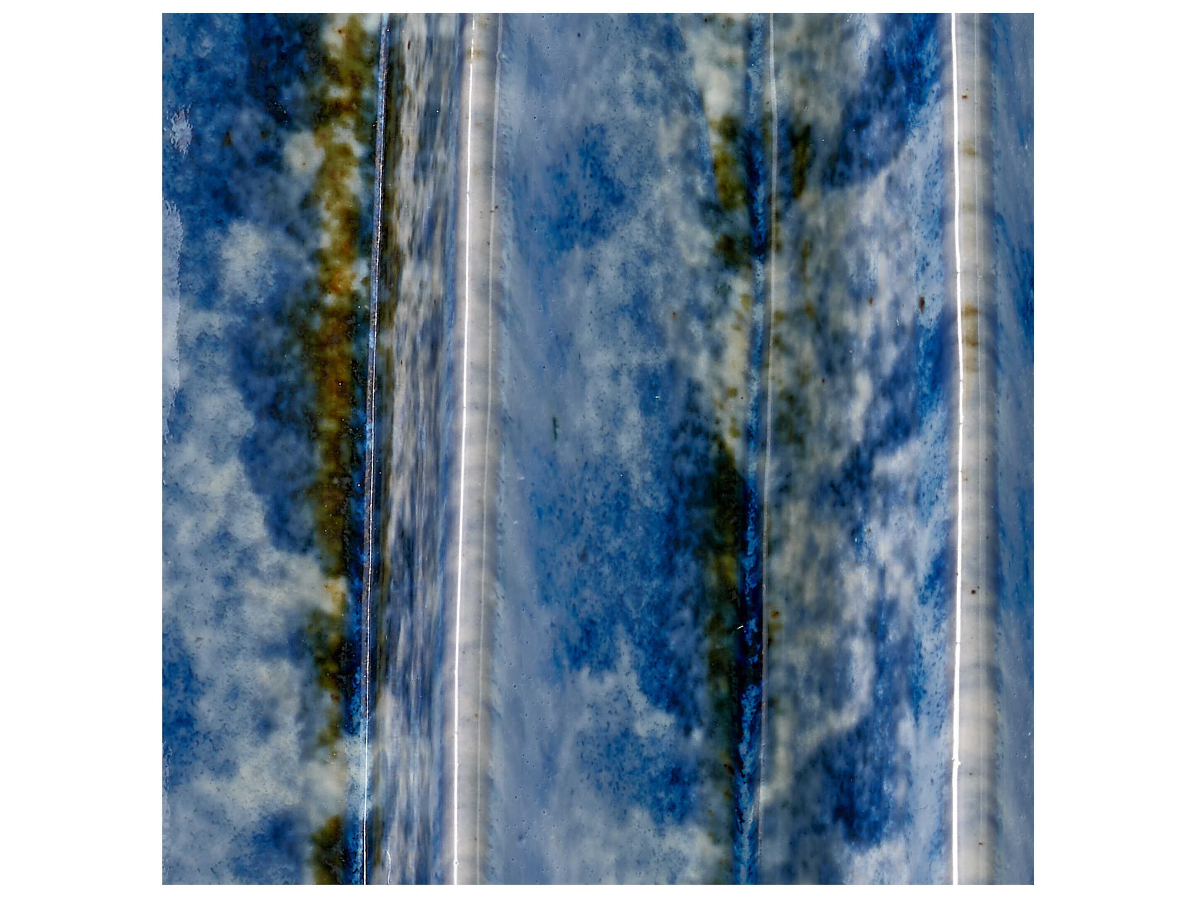 Jamie Young Pleated Cornflower Blue Linen Tapered White Buffet Lamp