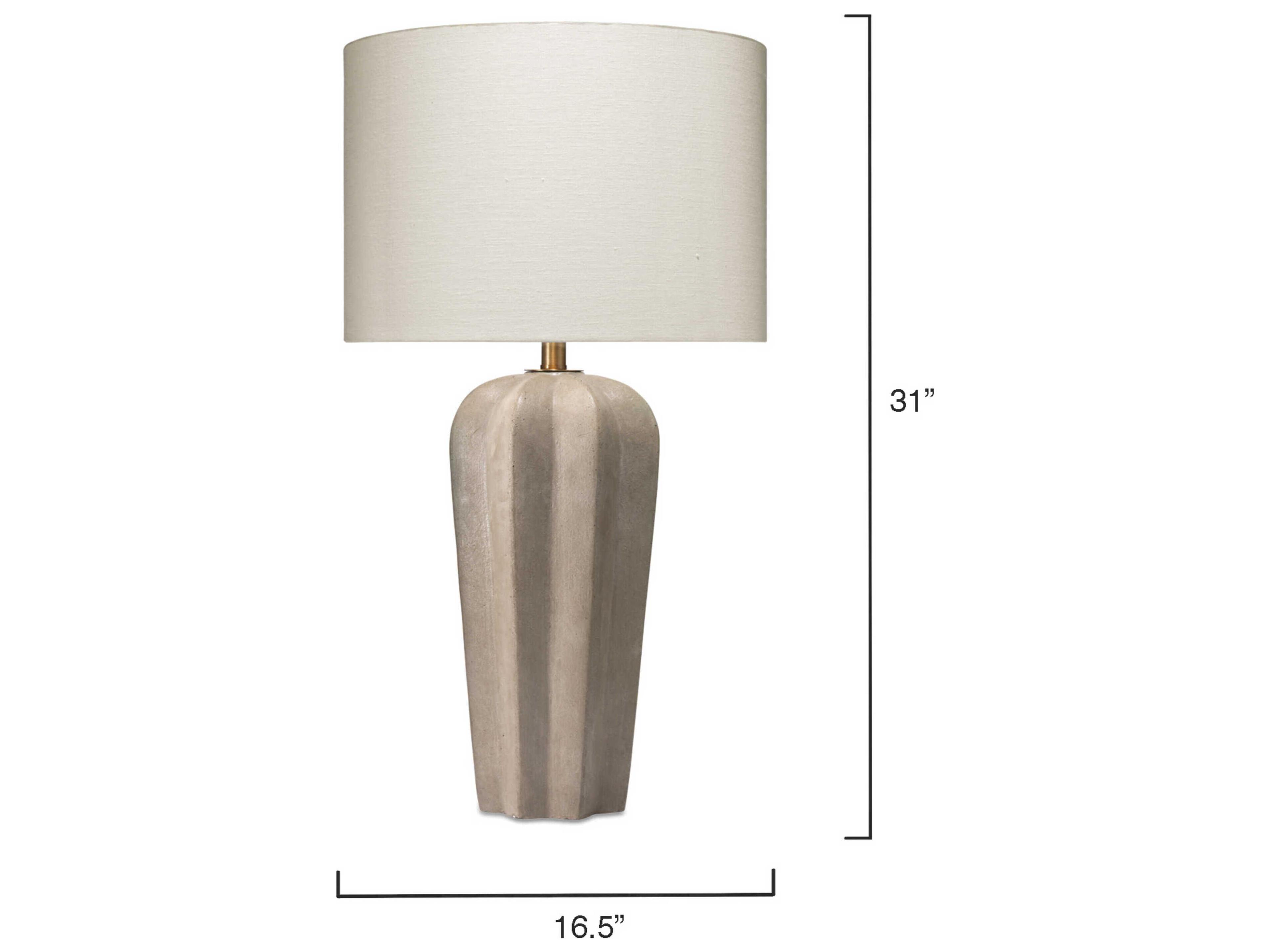 Jamie Young Grey Cement Buffet Lamp