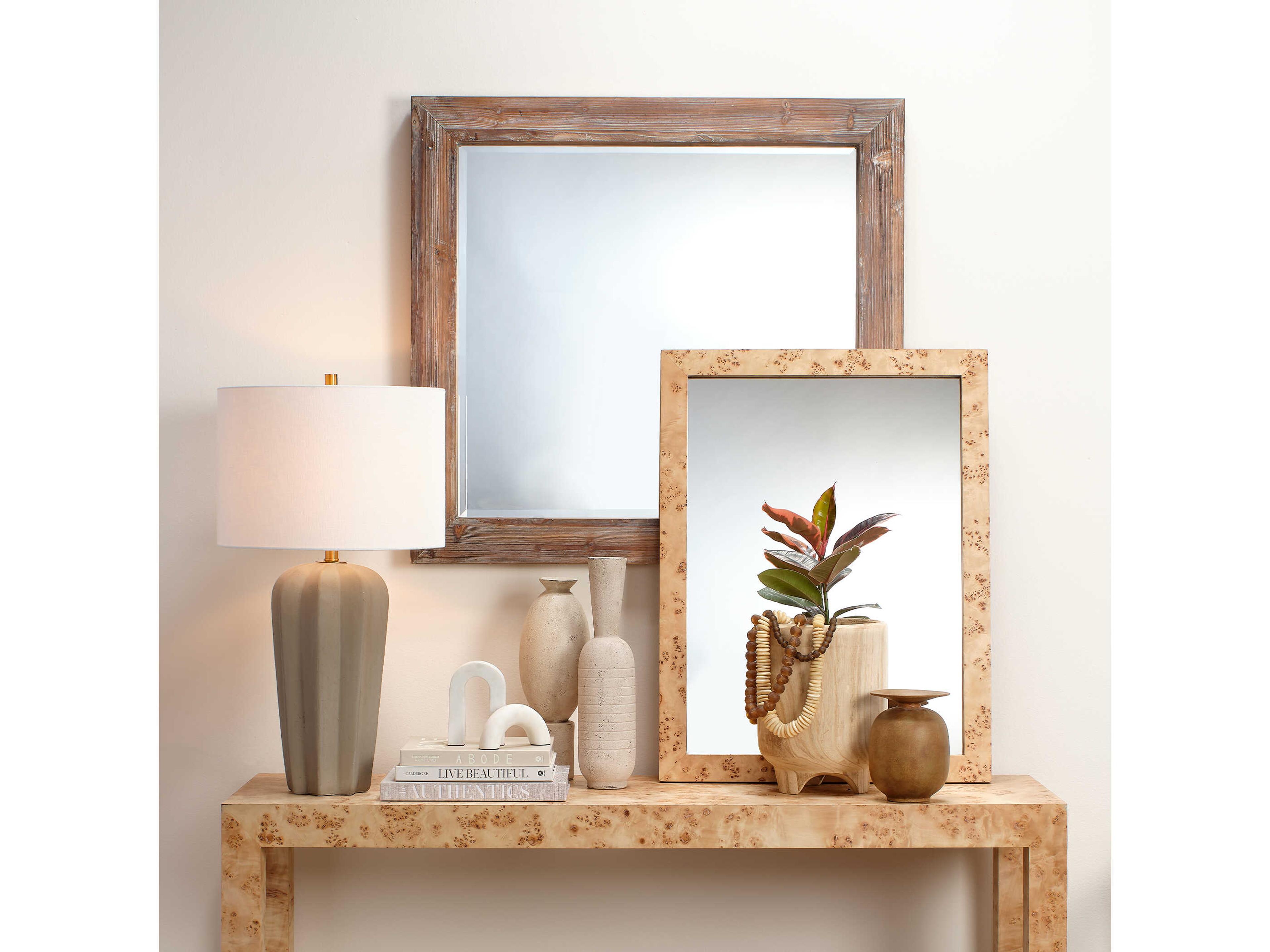 Jamie Young Grey Cement Buffet Lamp