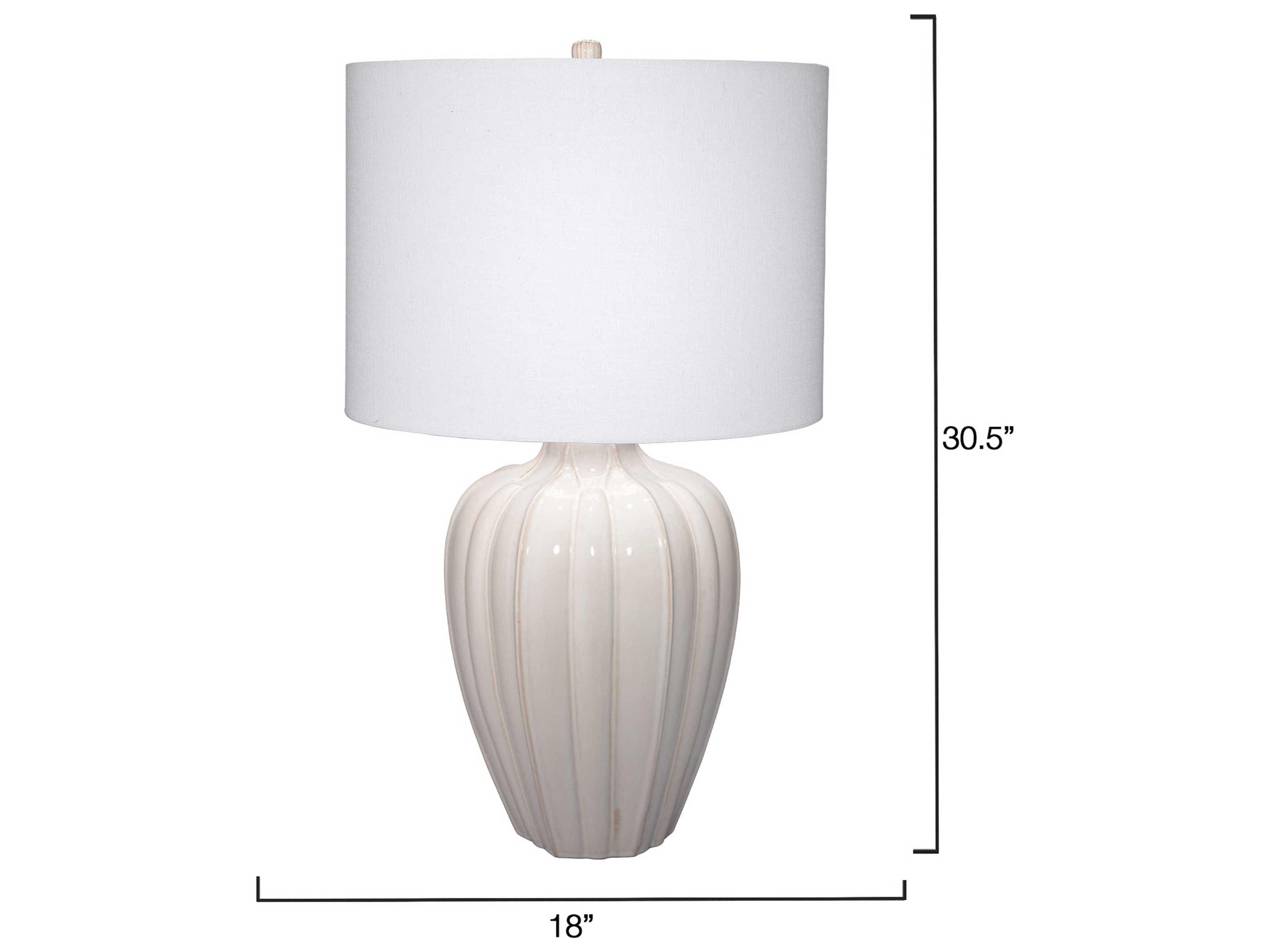 Jamie Young Seraphina Light Cream Buffet Lamp