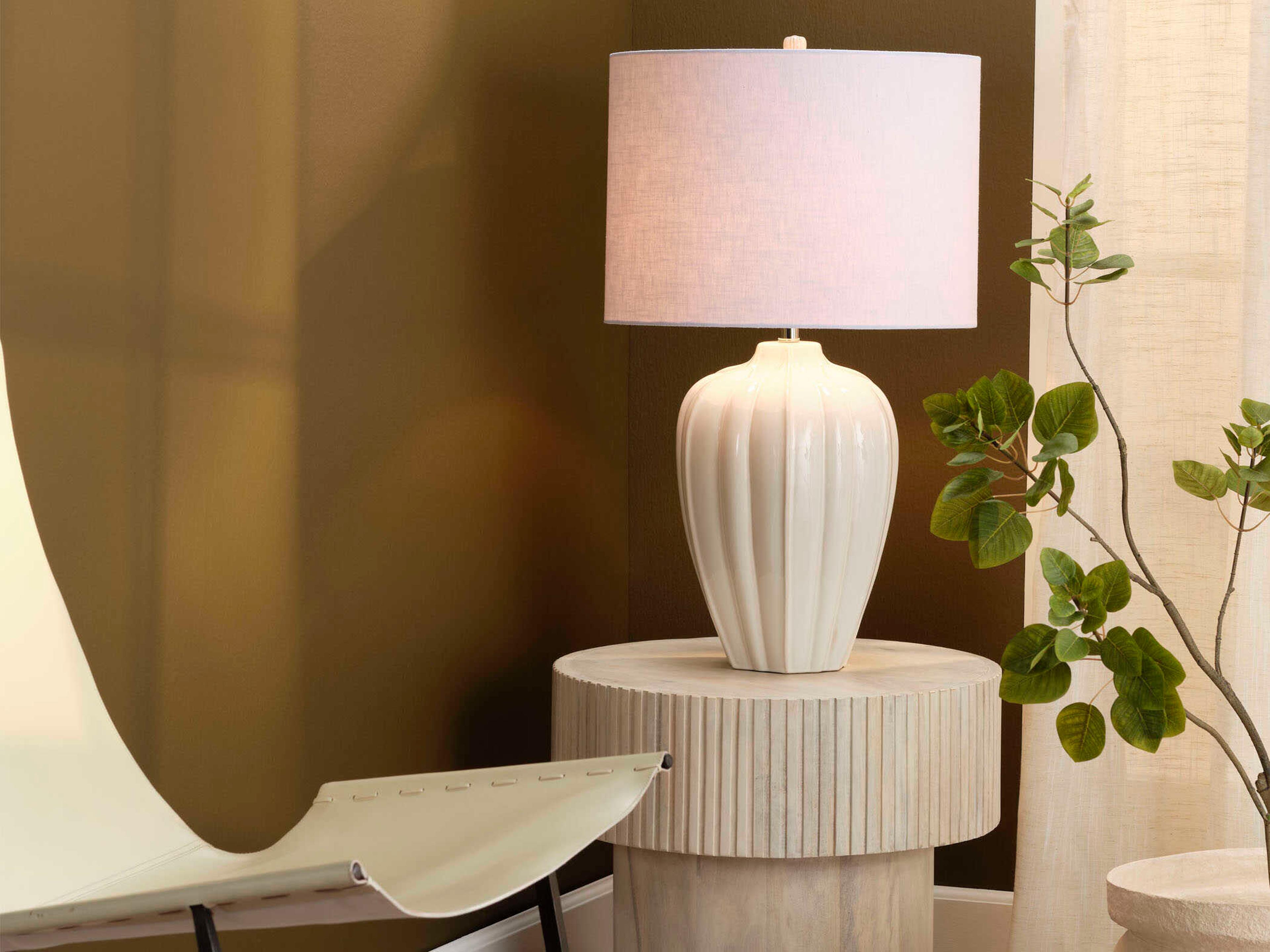 Jamie Young Seraphina Light Cream Buffet Lamp