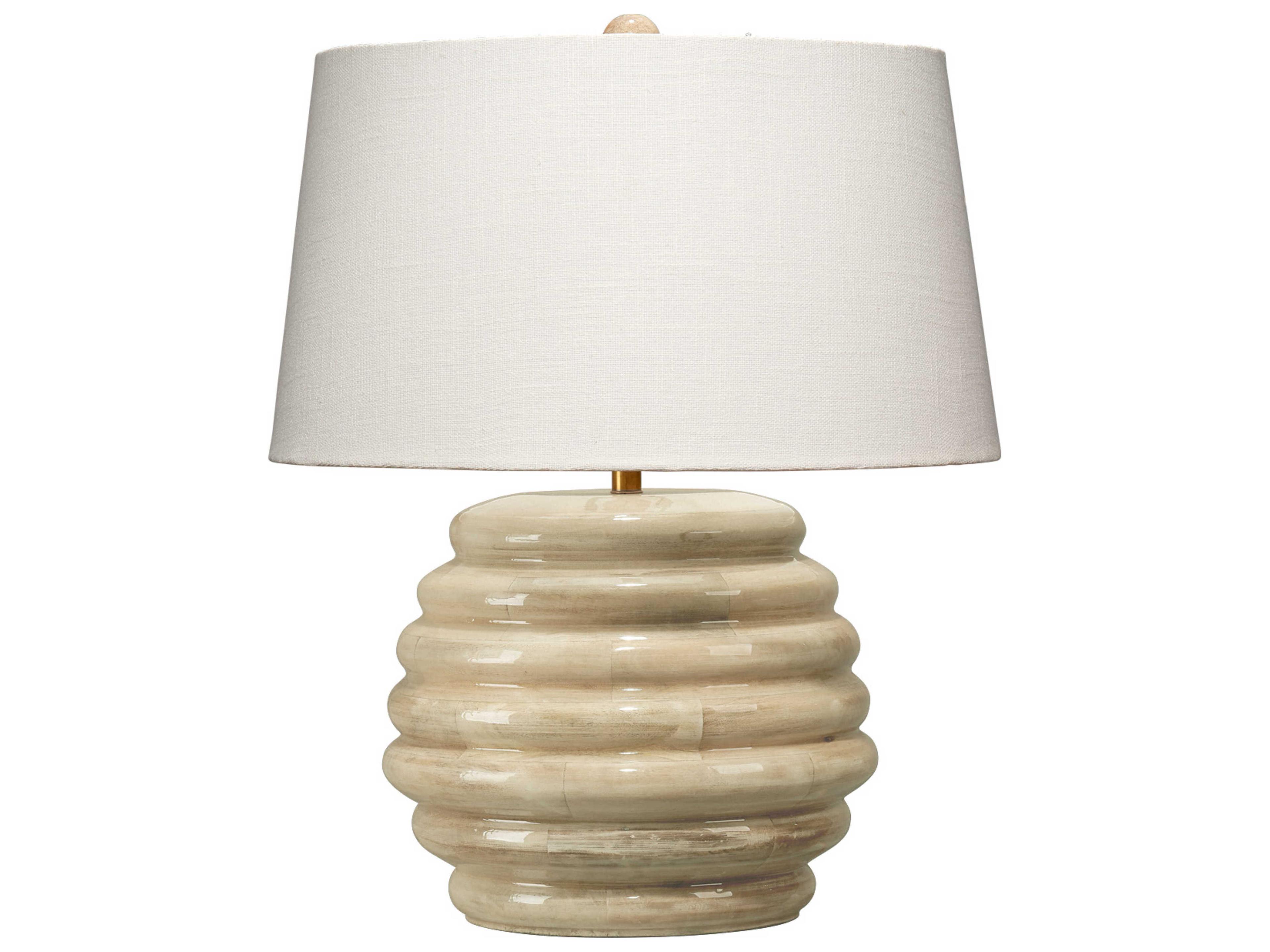 Soroban Natural Lacquered Wood Table Lamp