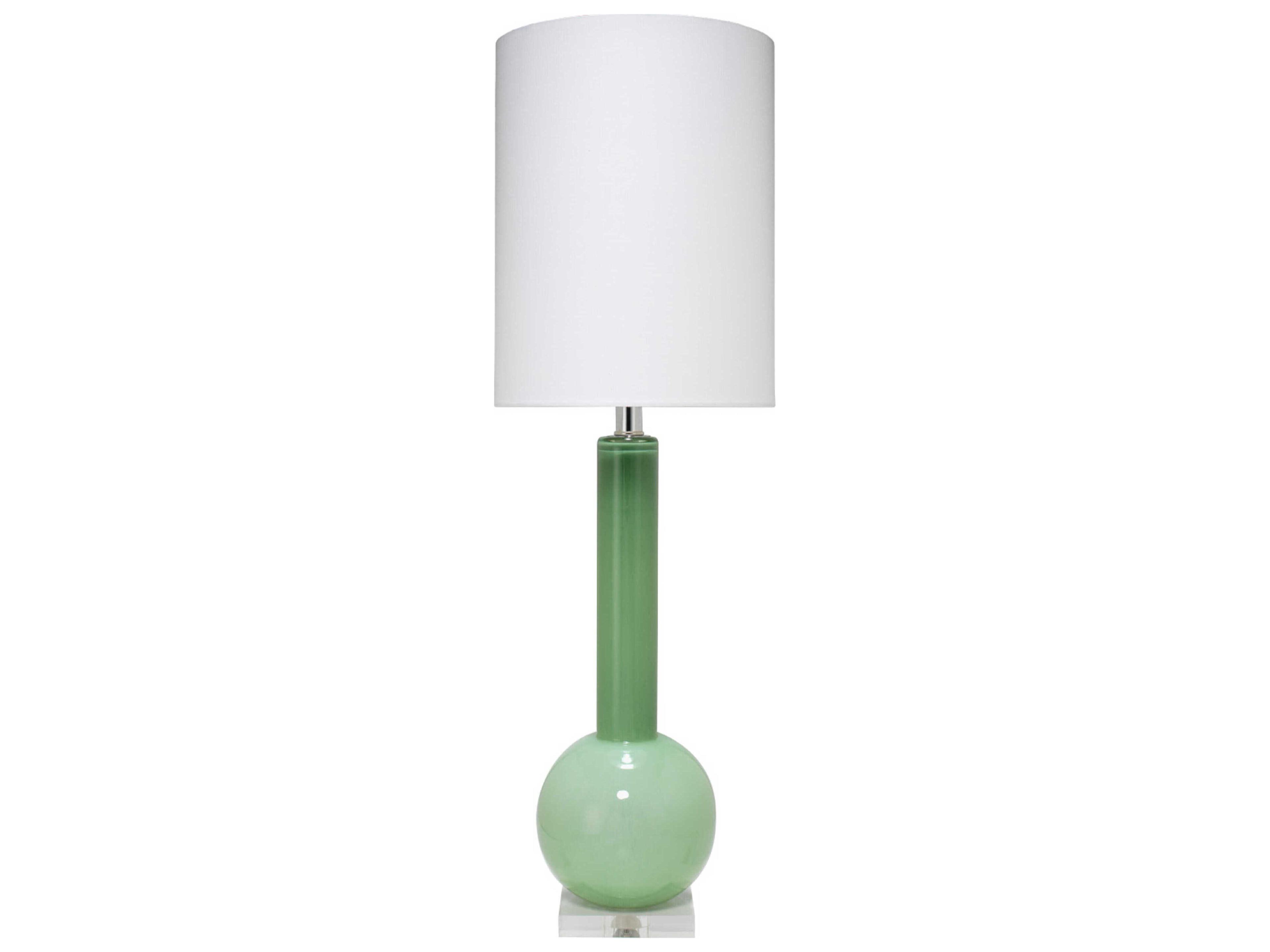 Studio Glass Leaf Green Buffet Lamp
