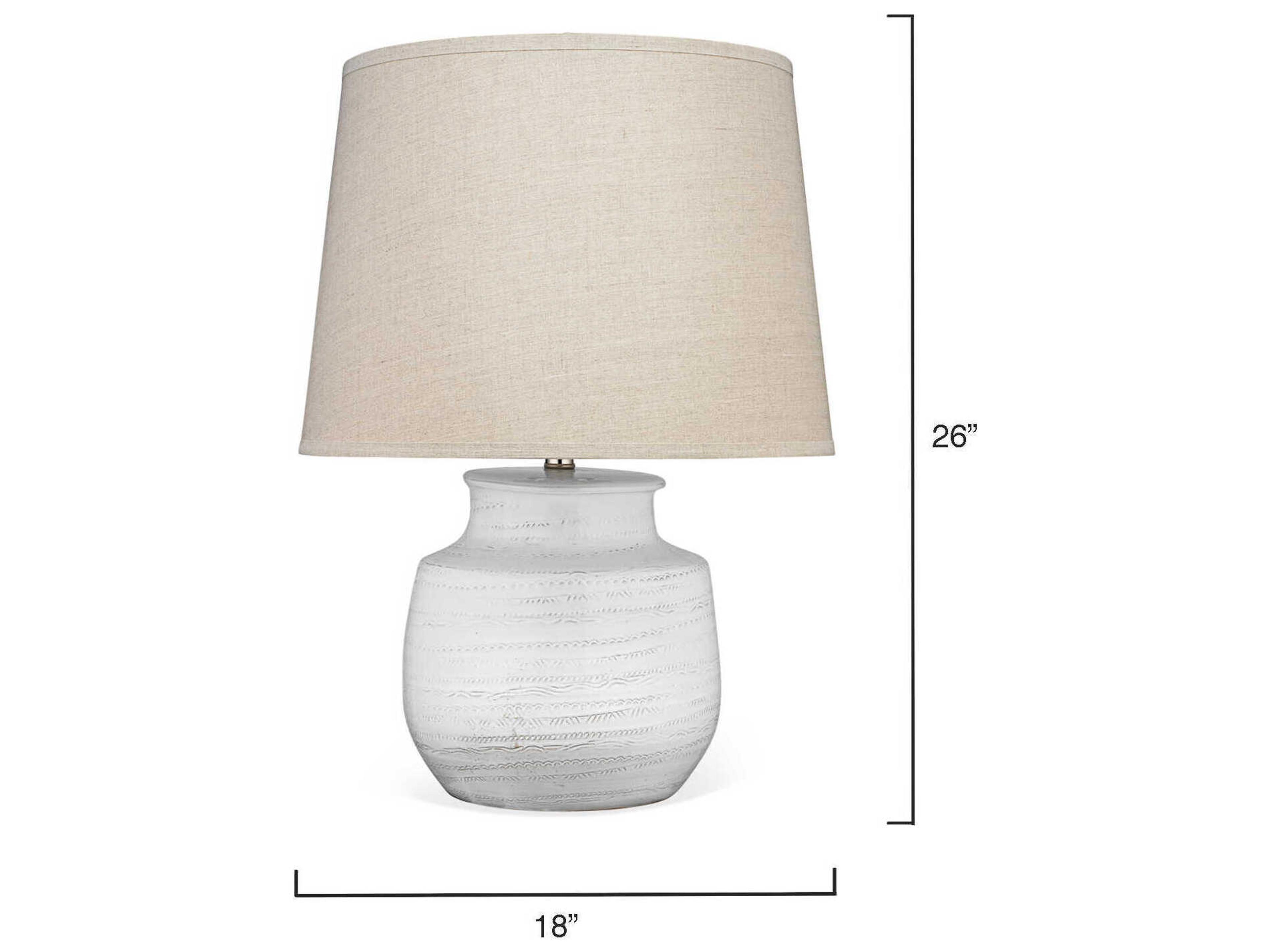 Jamie Young Trace White Buffet Lamp