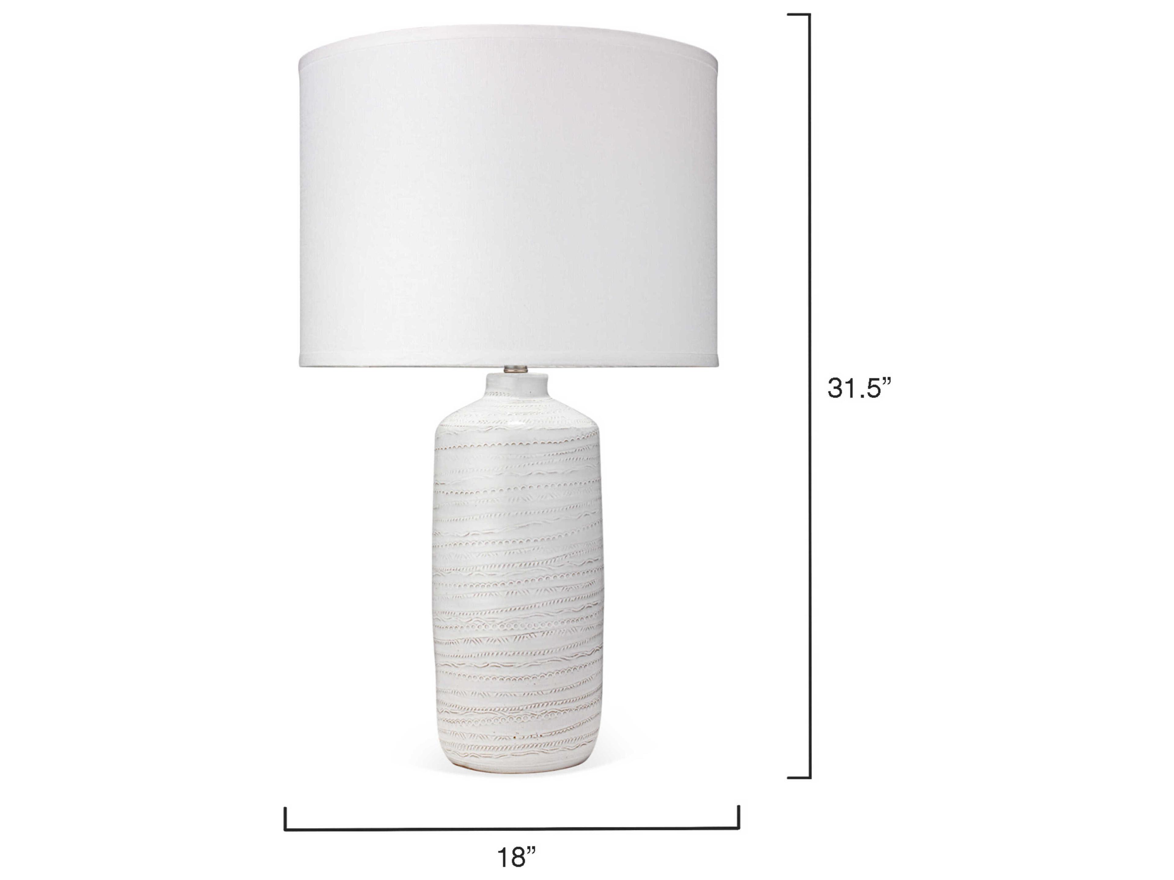 Jamie Young Trace White Buffet Lamp