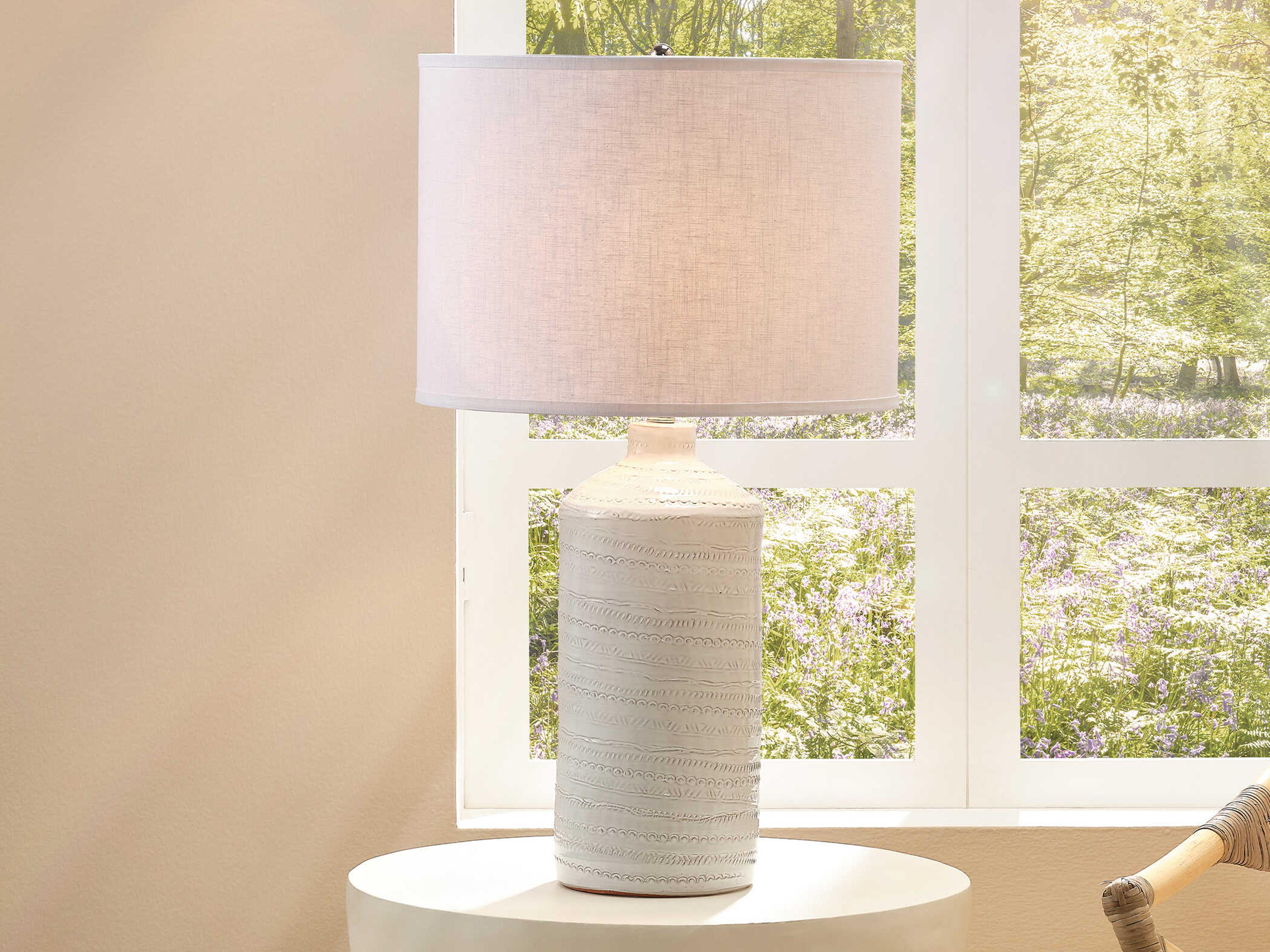 Jamie Young Trace White Buffet Lamp