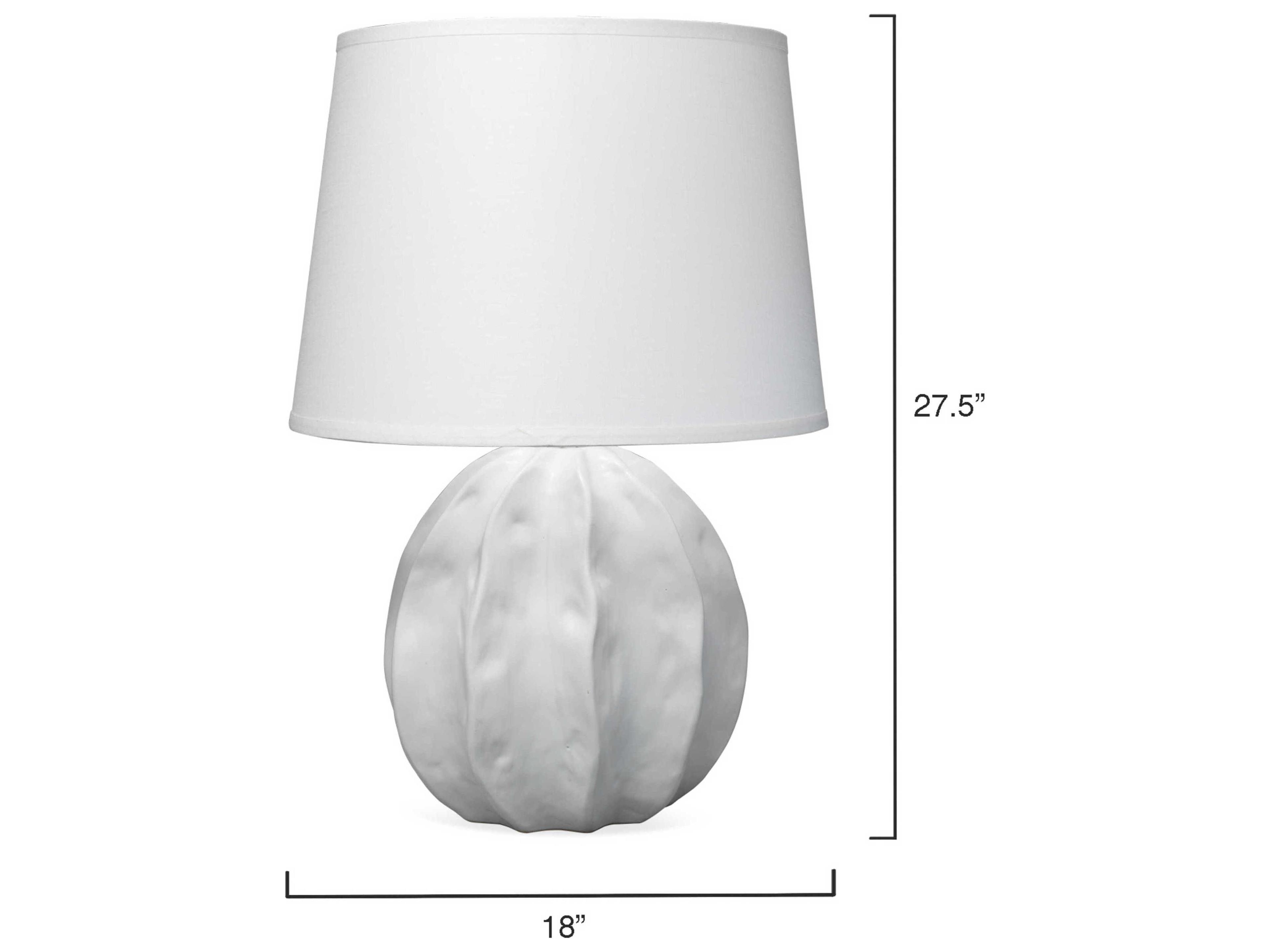 Jamie Young Urchin Matte White Buffet Lamp
