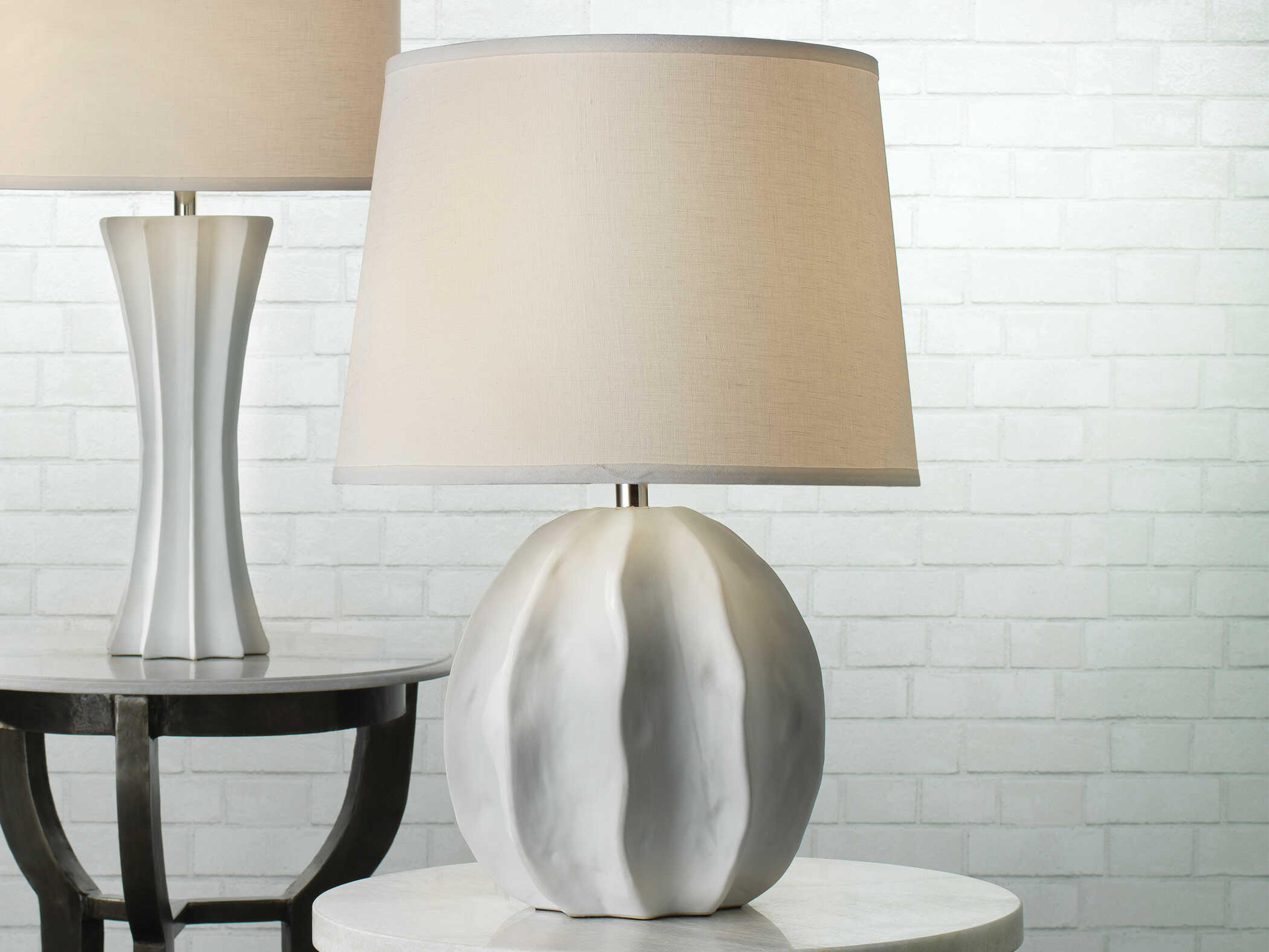 Jamie Young Urchin Matte White Buffet Lamp