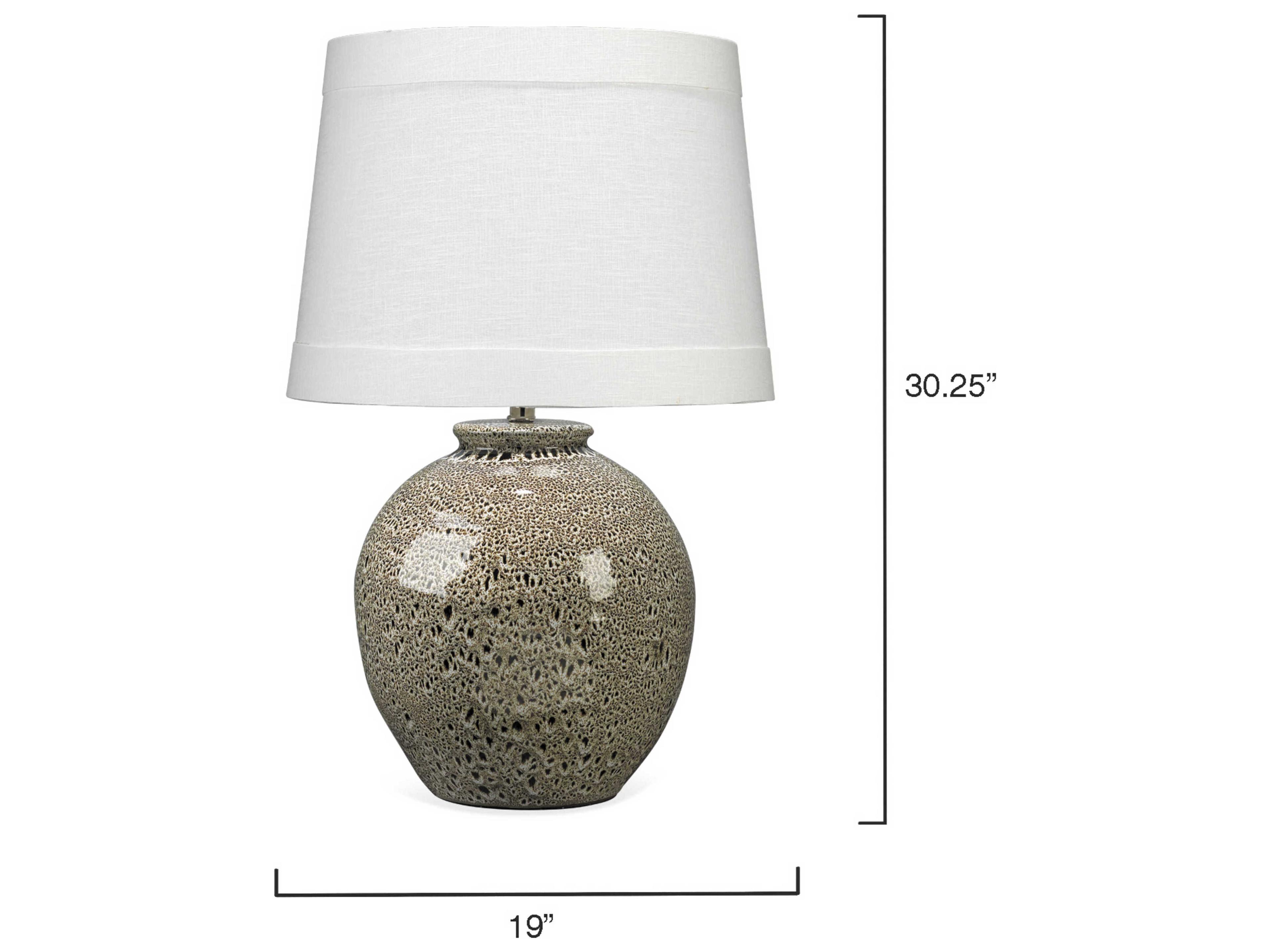 Jamie Young Brown Reactive Glaze Ceramic Table Lamp