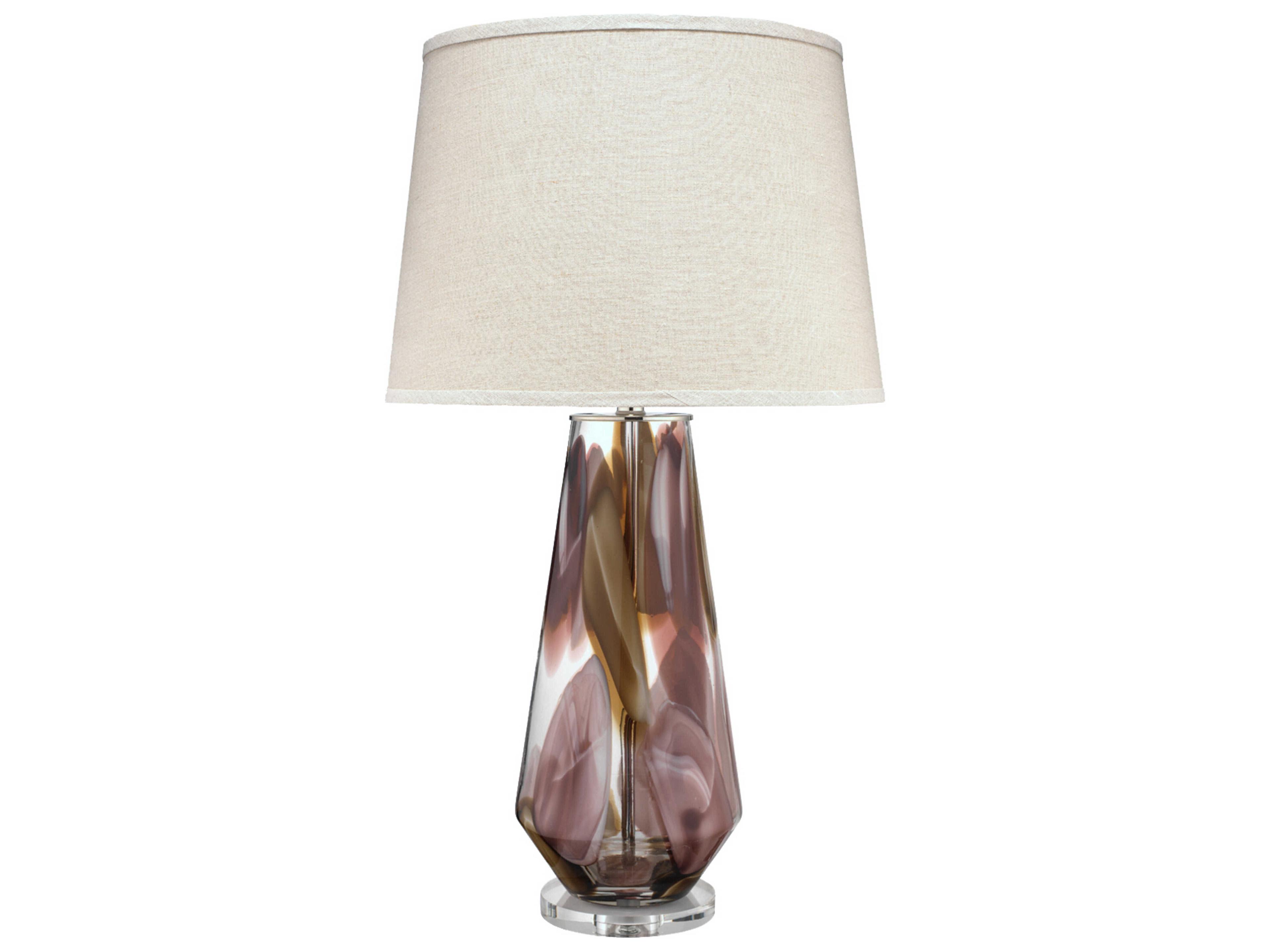Jamie Young Watercolor Glass Plum Purple Buffet Lamp