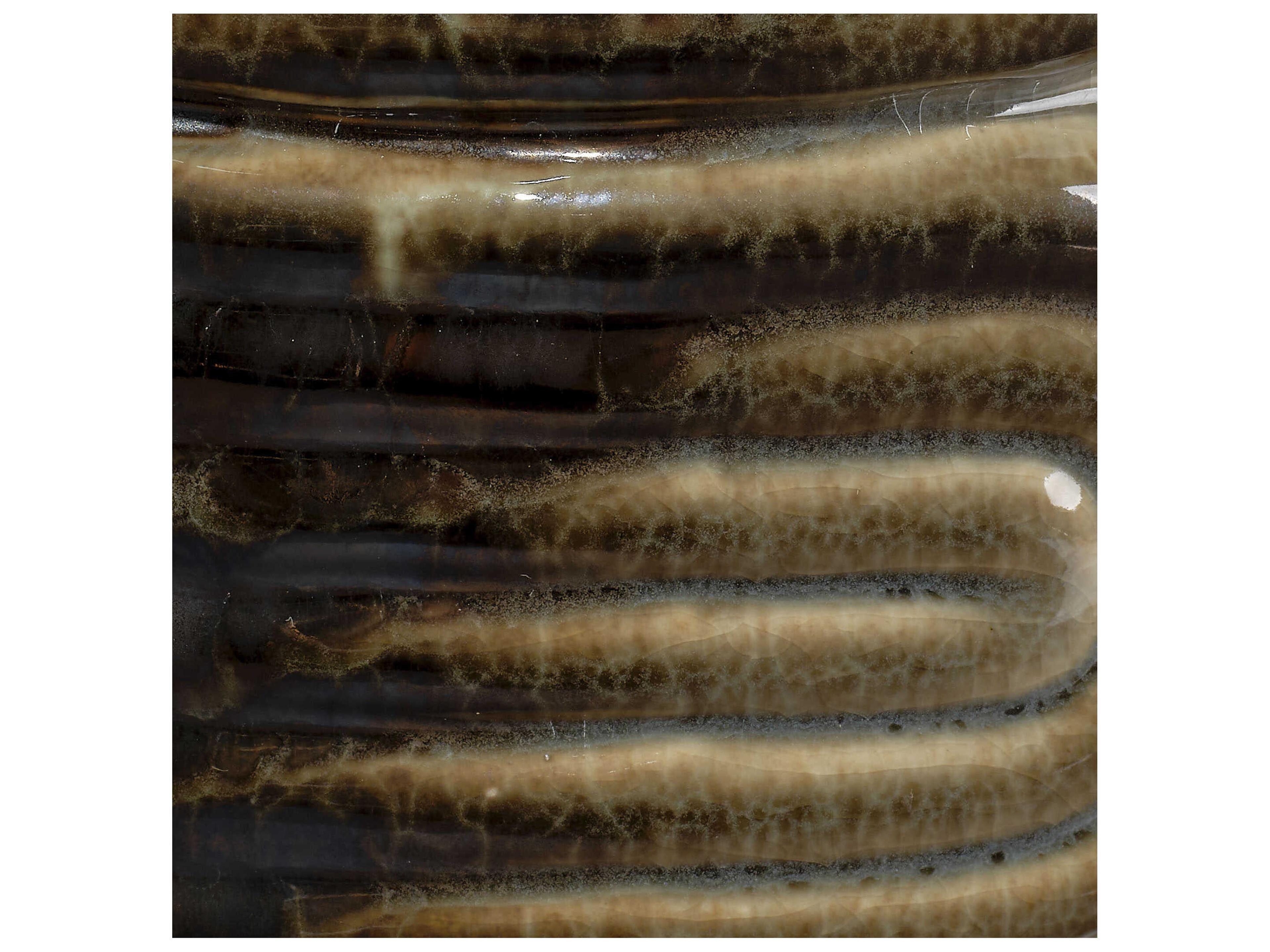 Jamie Young Wright Espresso White Linen Brown Buffet Lamp