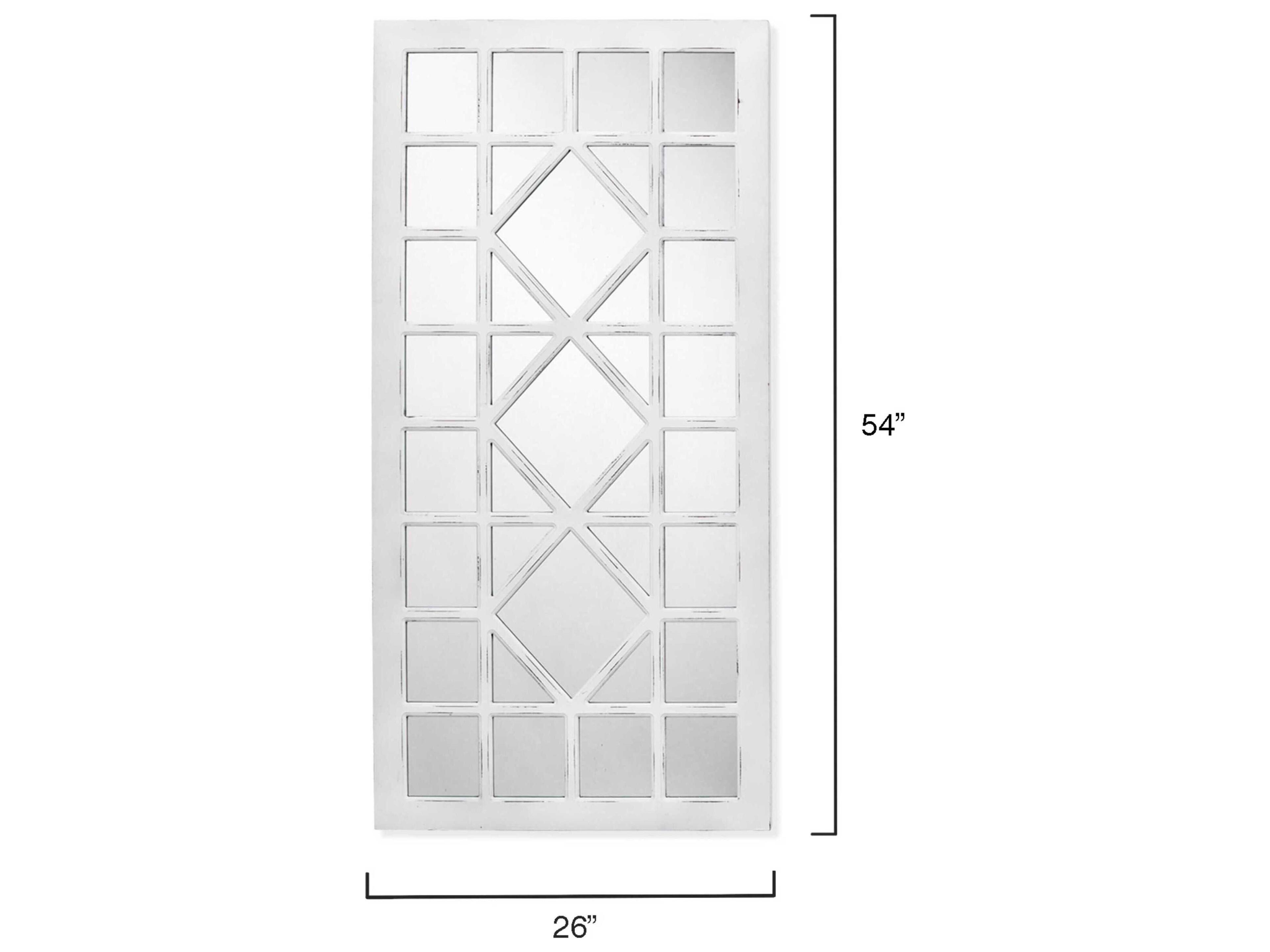 Jamie Young Virginia Distressed White Rectangular Wall Mirror