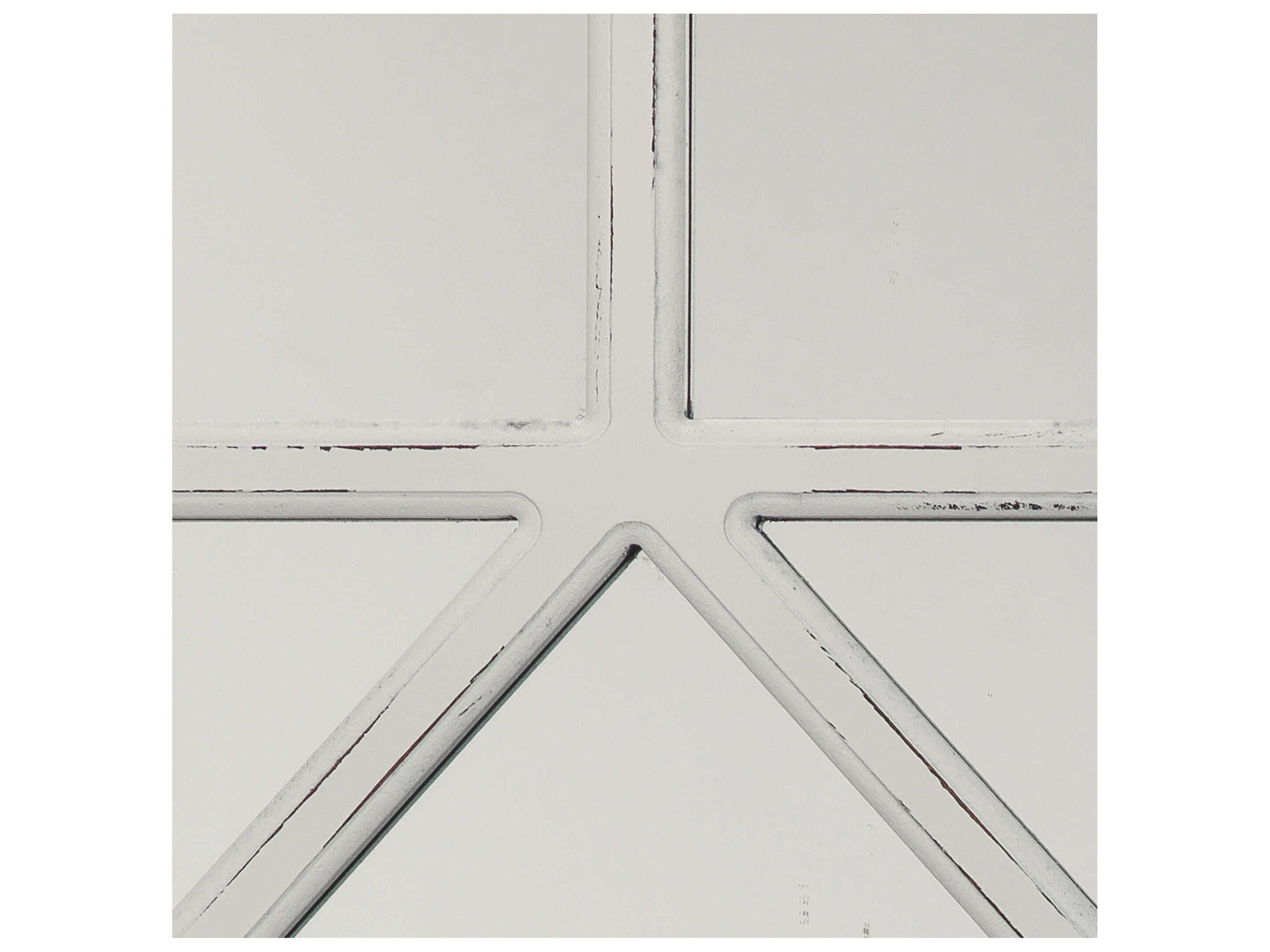 Jamie Young Virginia Distressed White Rectangular Wall Mirror