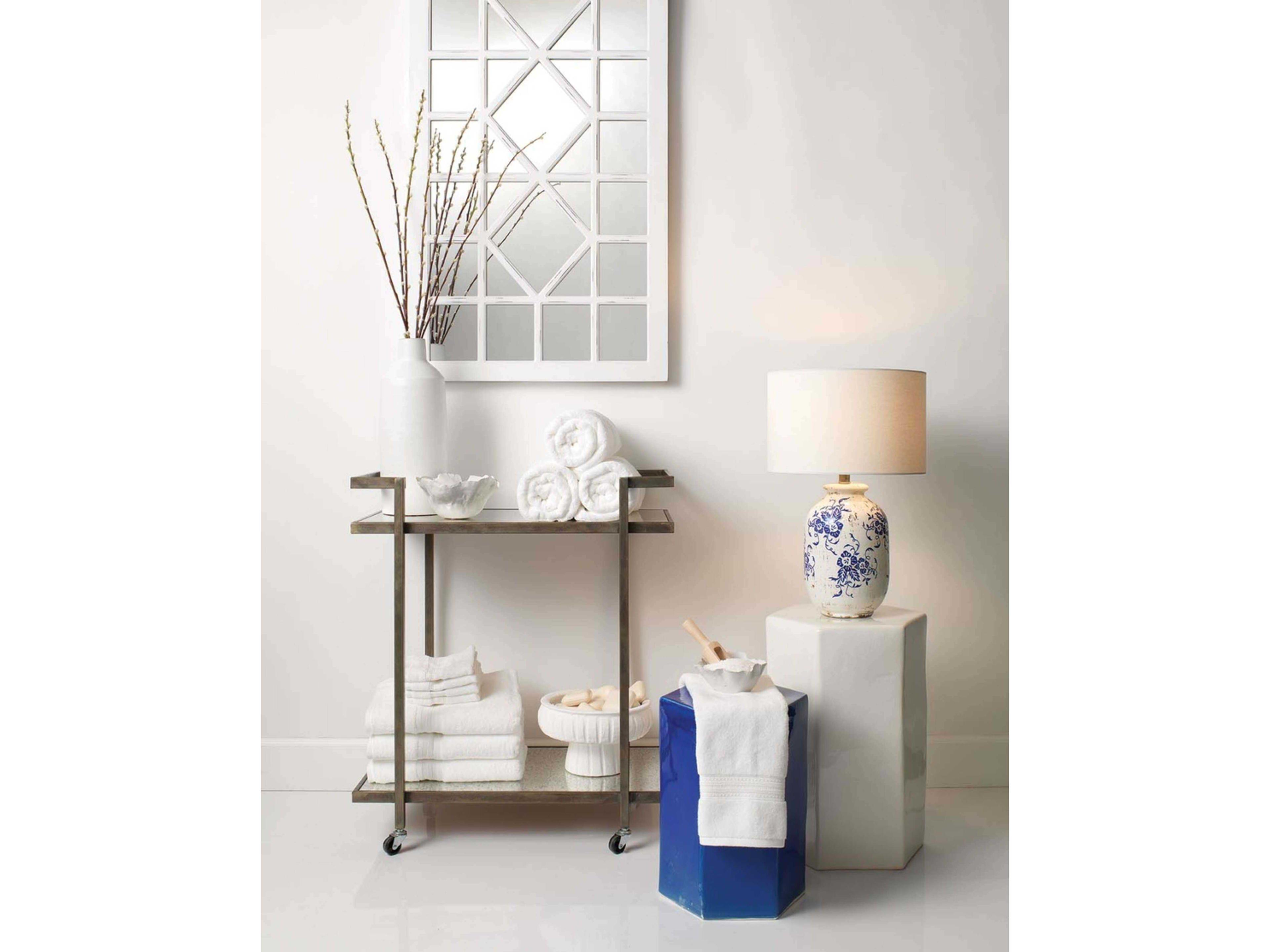 Jamie Young Virginia Distressed White Rectangular Wall Mirror