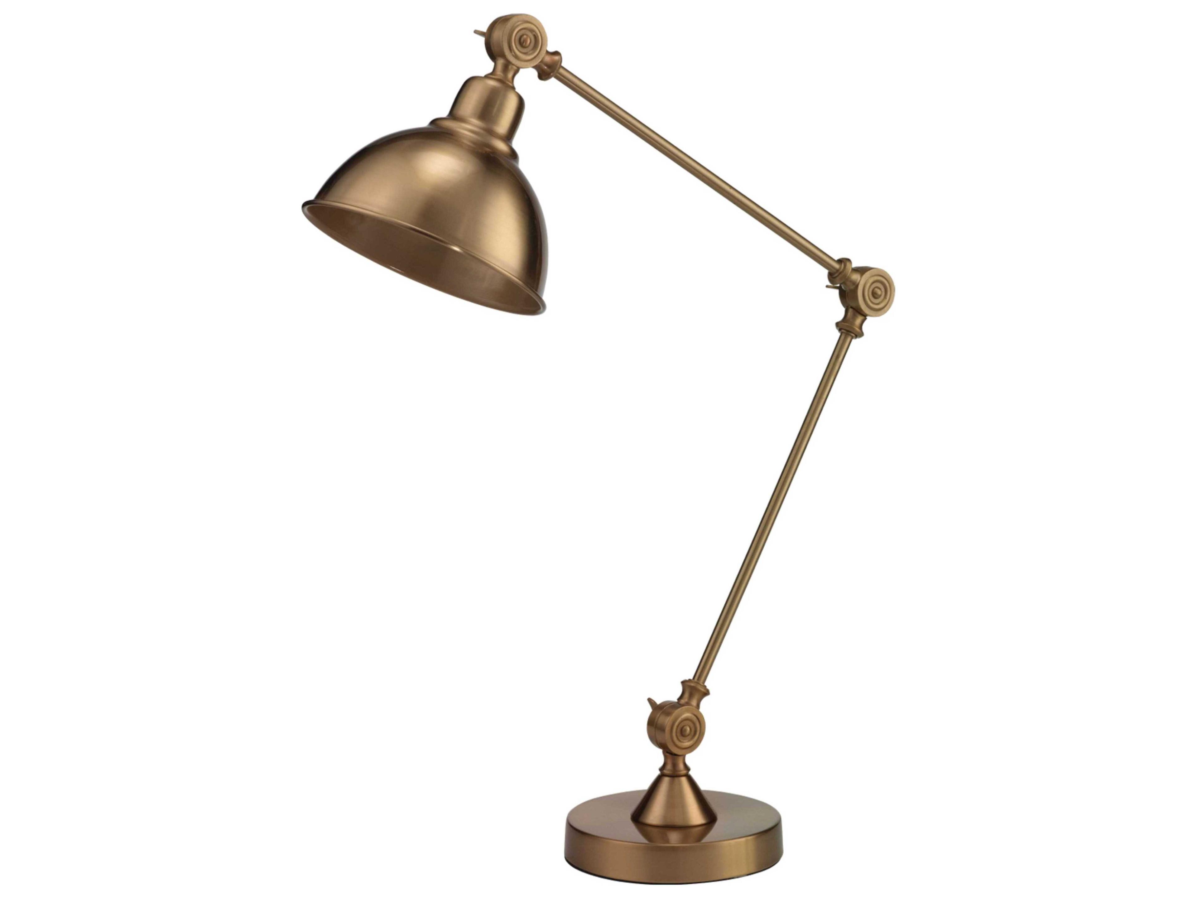 Wallace Antique Brass Desk Lamp