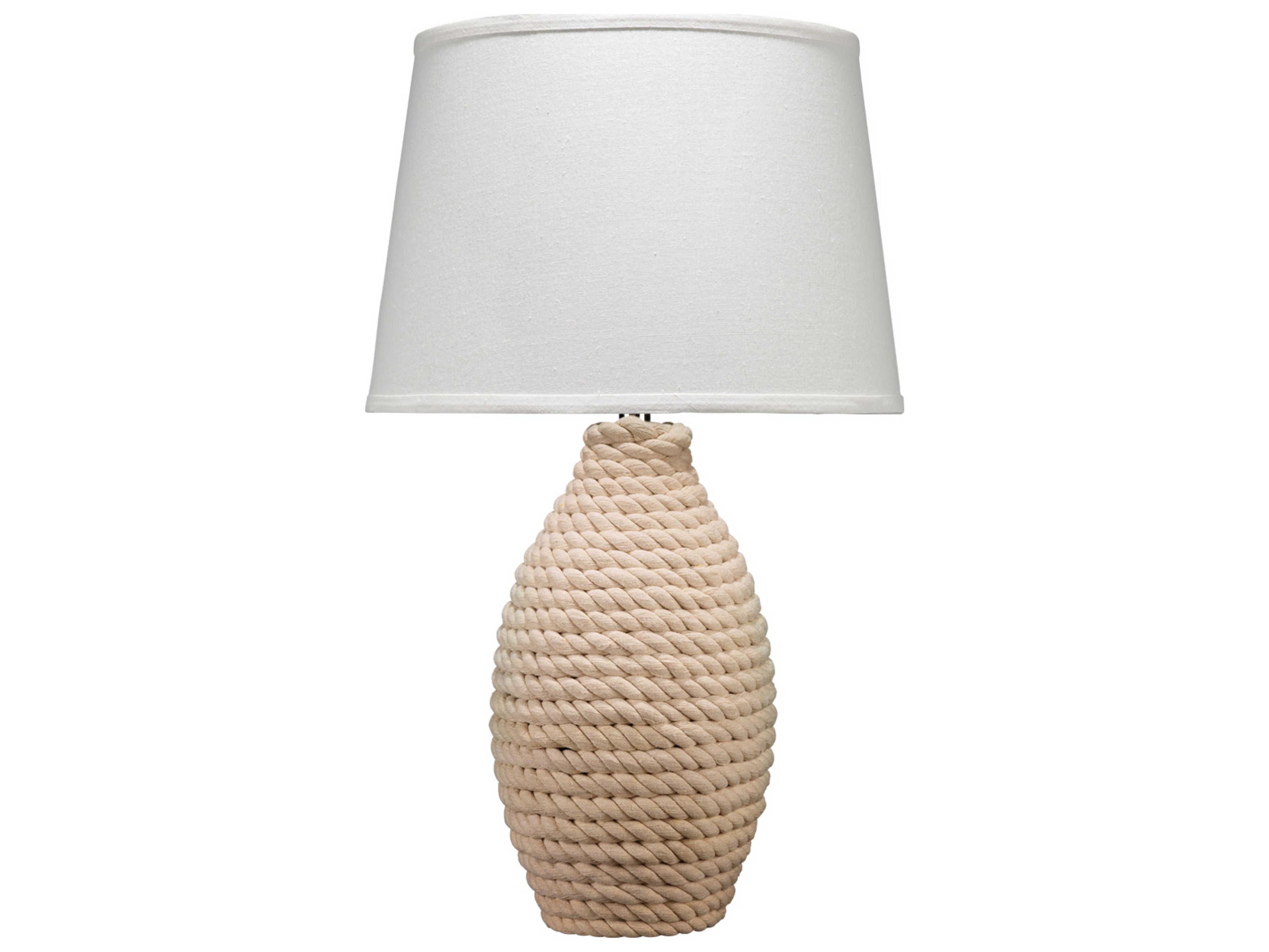 Rope Linen Cream Cone Off White Buffet Lamp