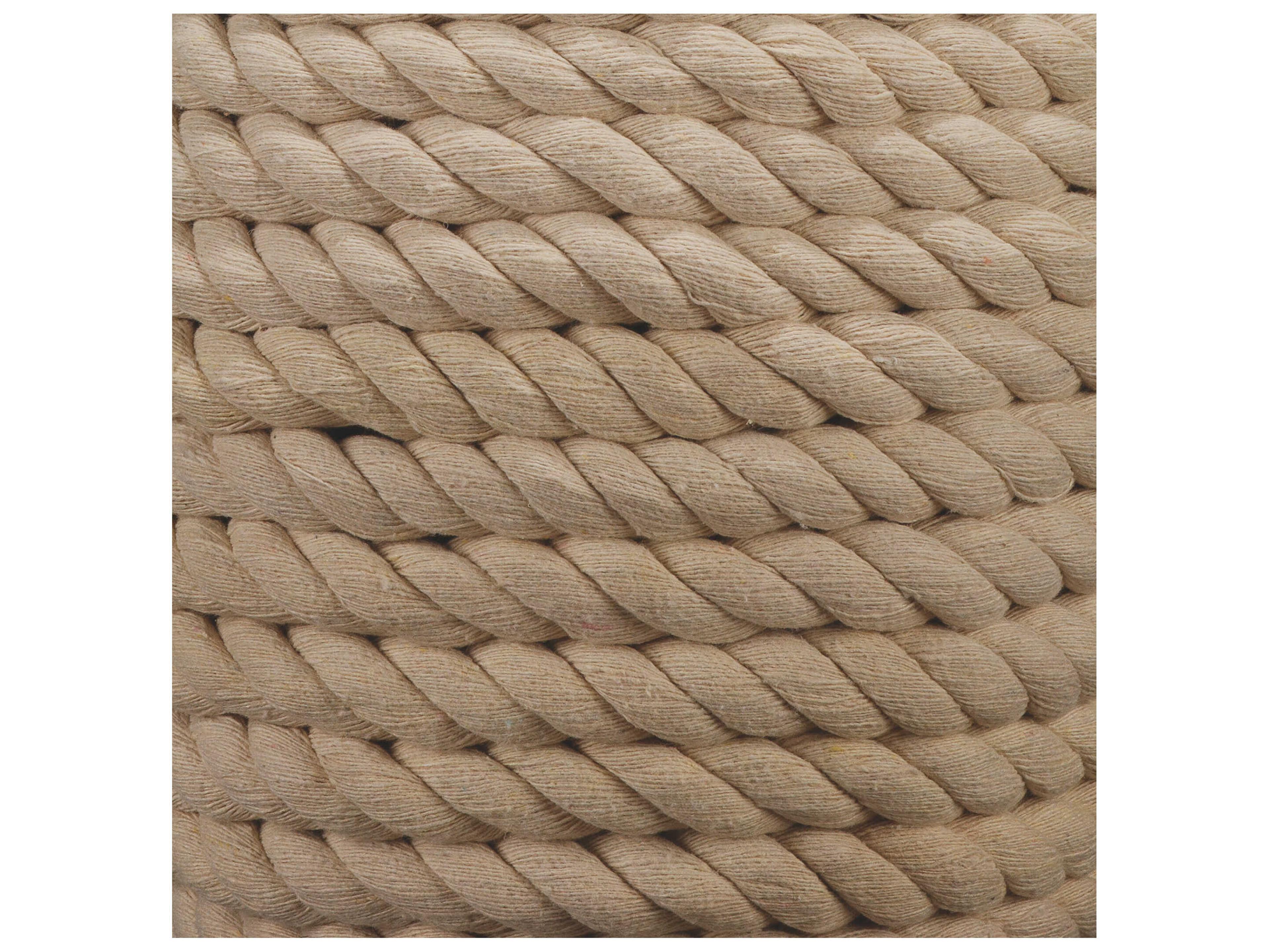 Jamie Young Rope Linen Cream Cone Off White Buffet Lamp