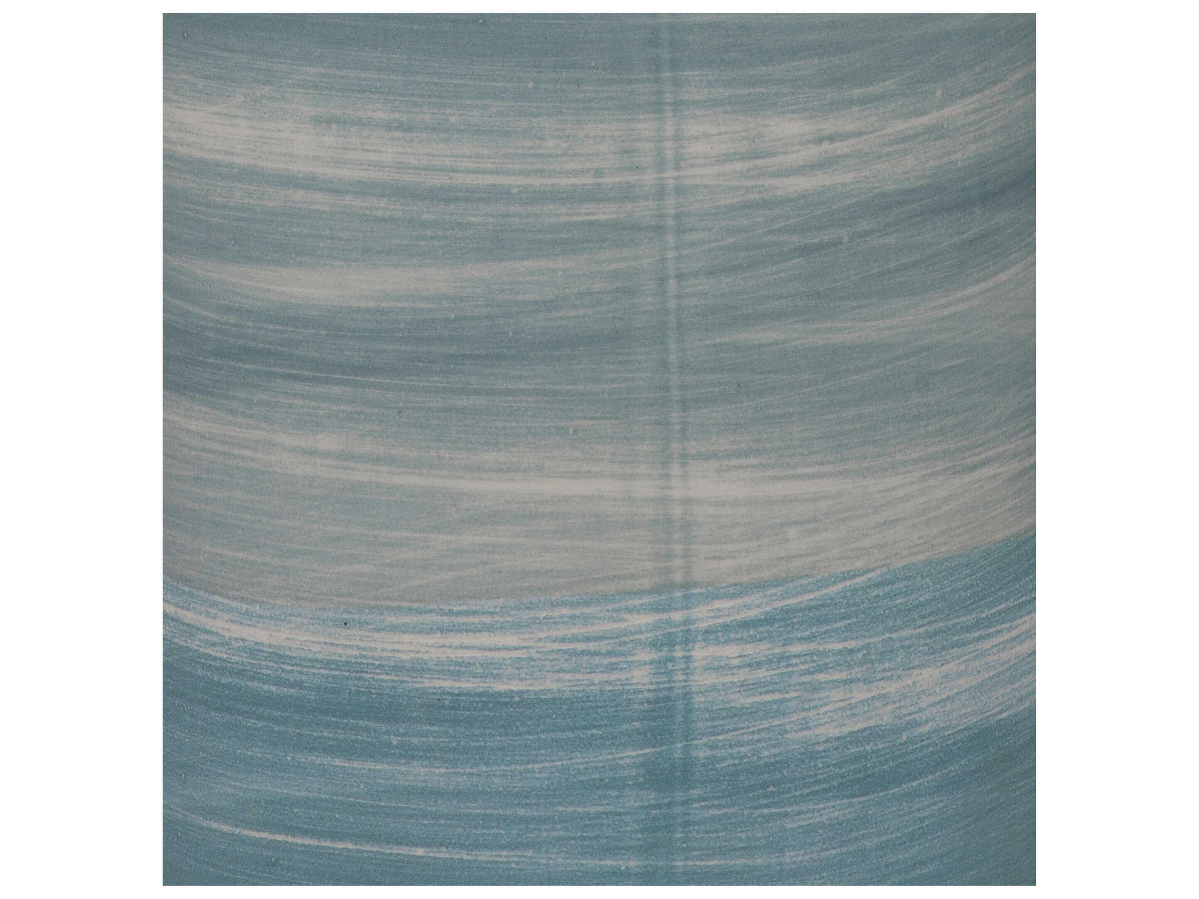 Jamie Young Bungalow Blue Linen White Drum Table Lamp