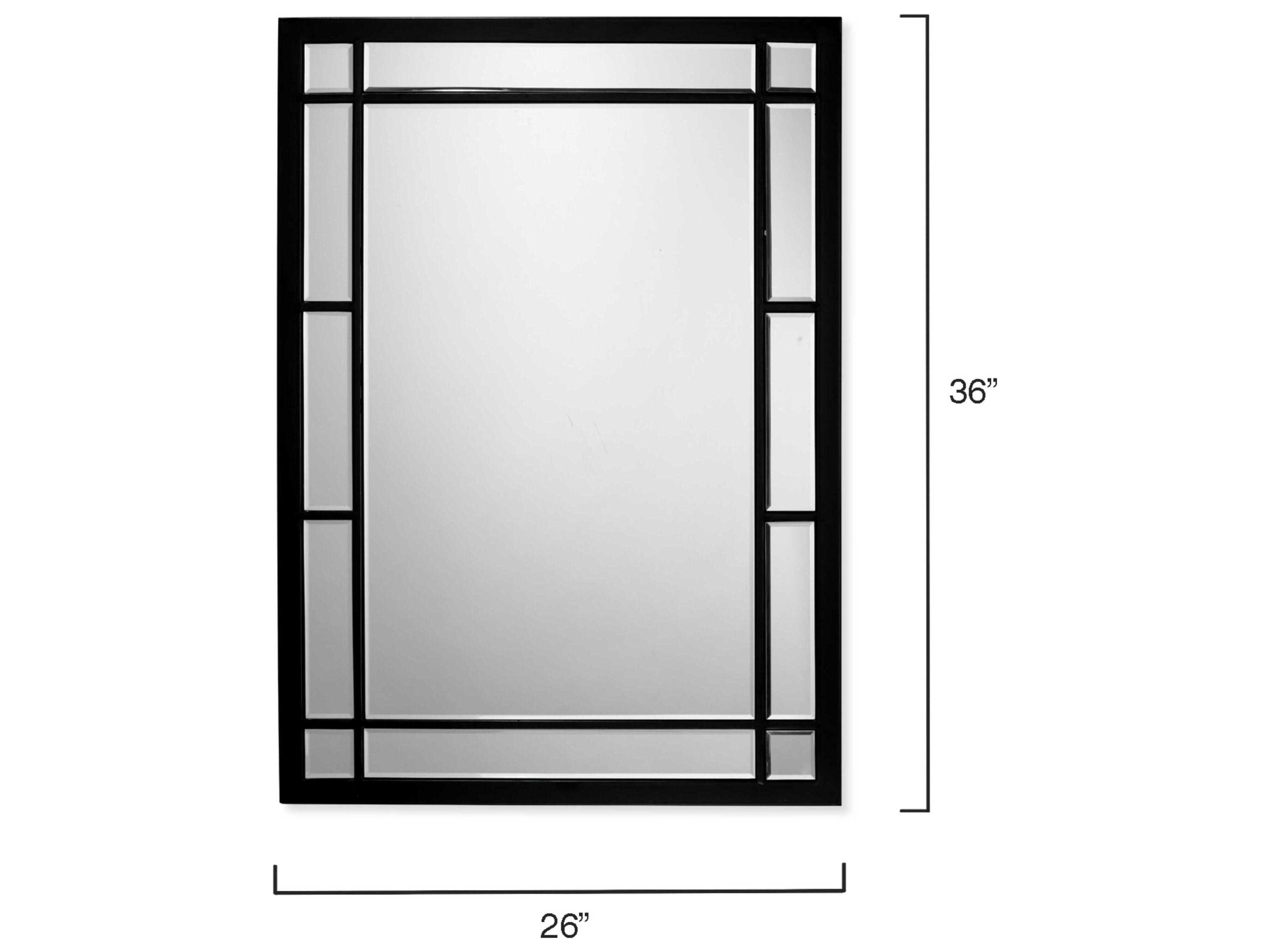 Jamie Young Chelsea Black Rectangular Wall Mirror