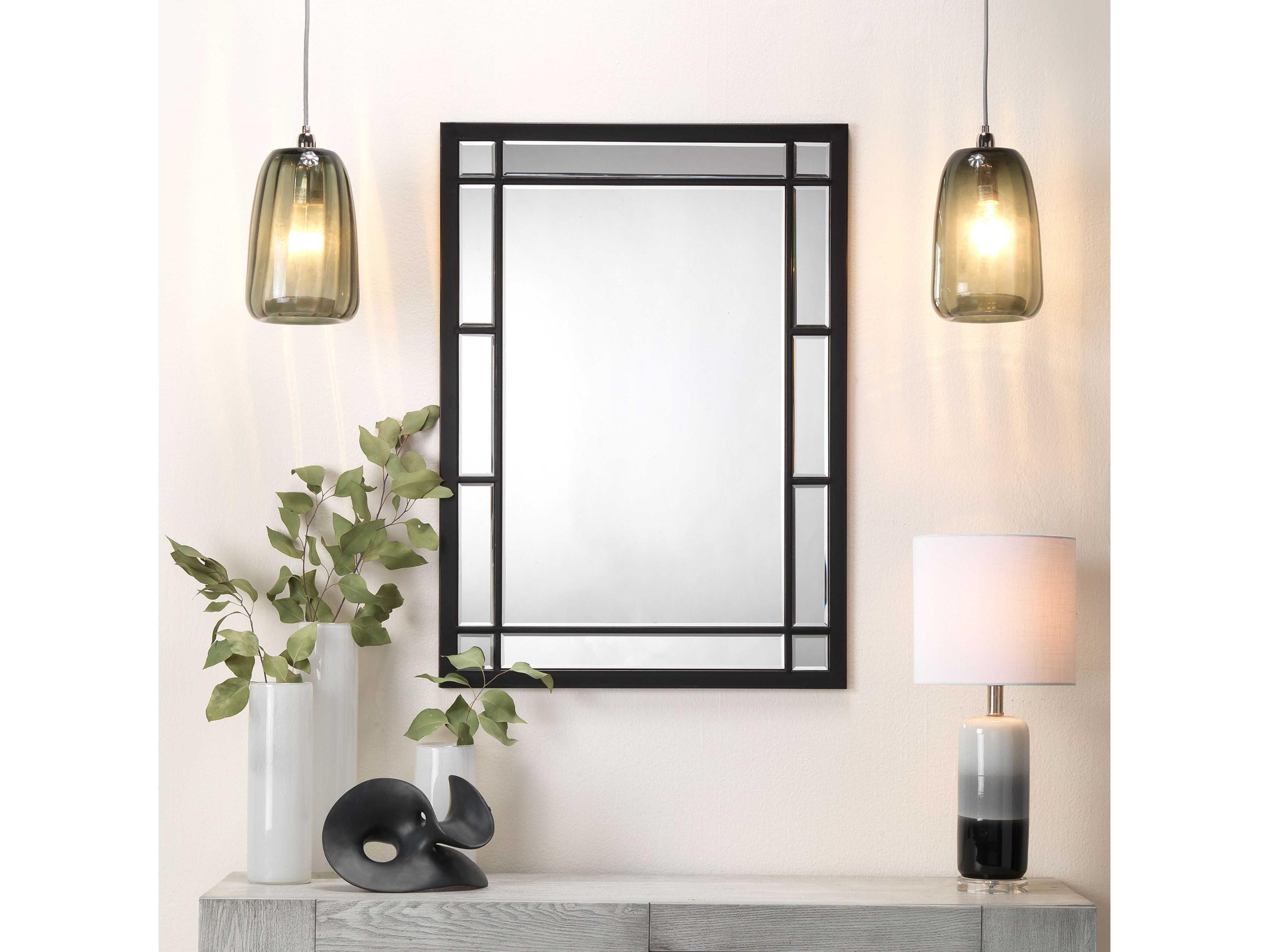 Jamie Young Chelsea Black Rectangular Wall Mirror