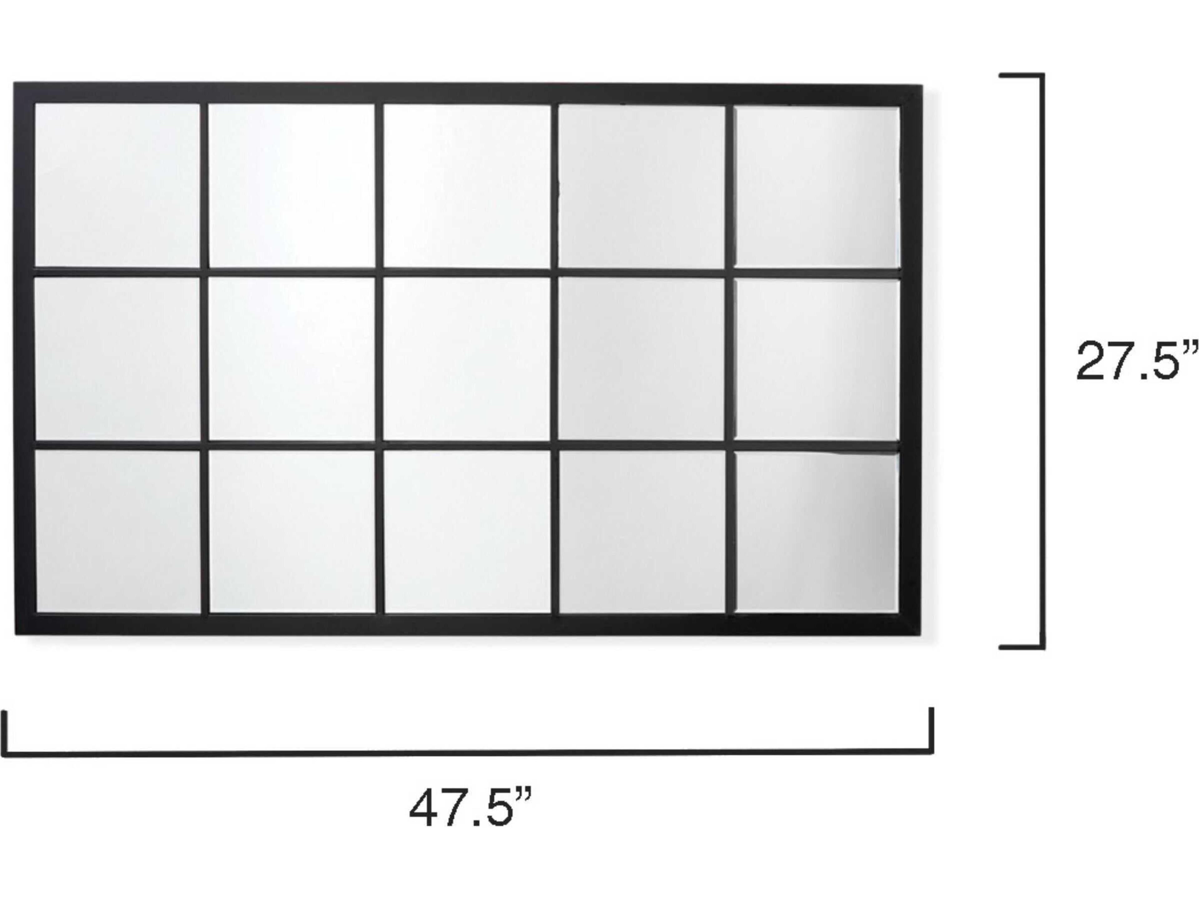 Jamie Young Tribecca Black Rectangular Wall Mirror