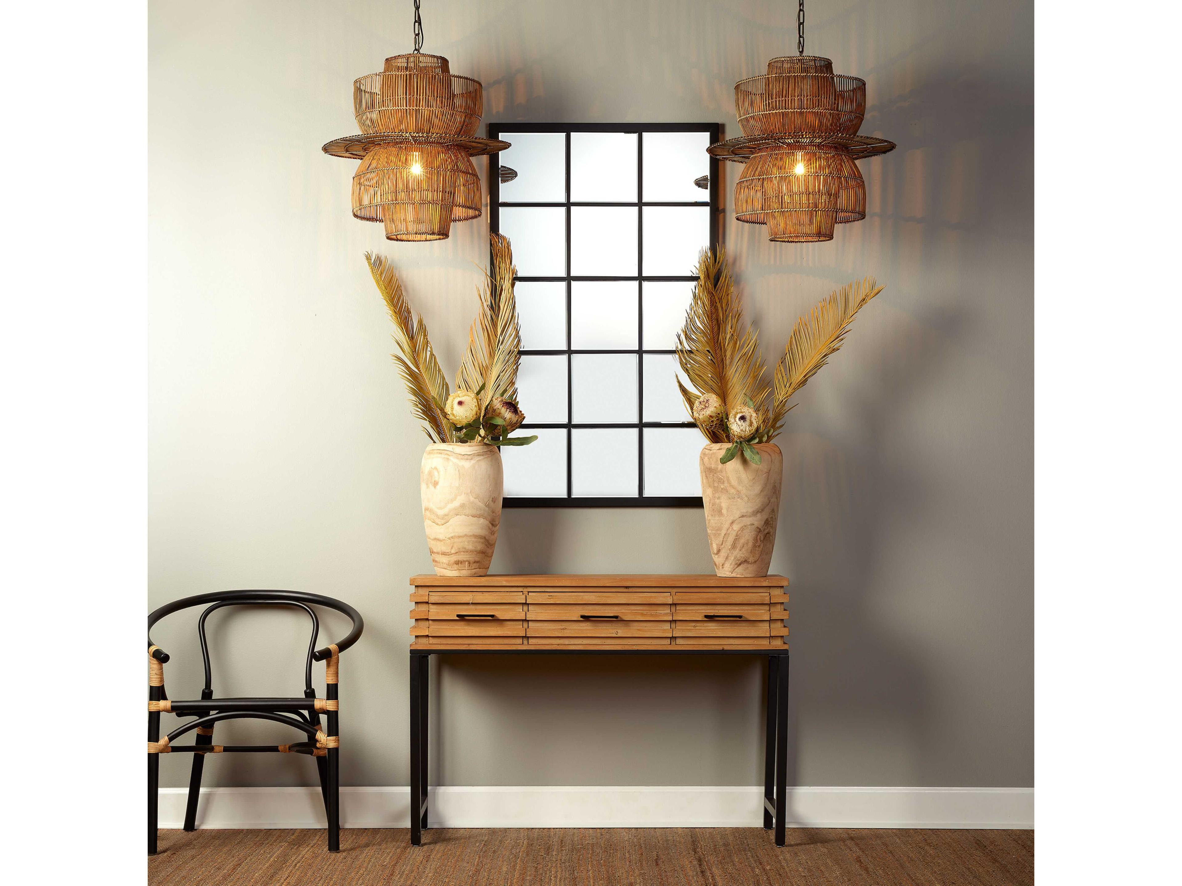 Jamie Young Tribecca Black Rectangular Wall Mirror