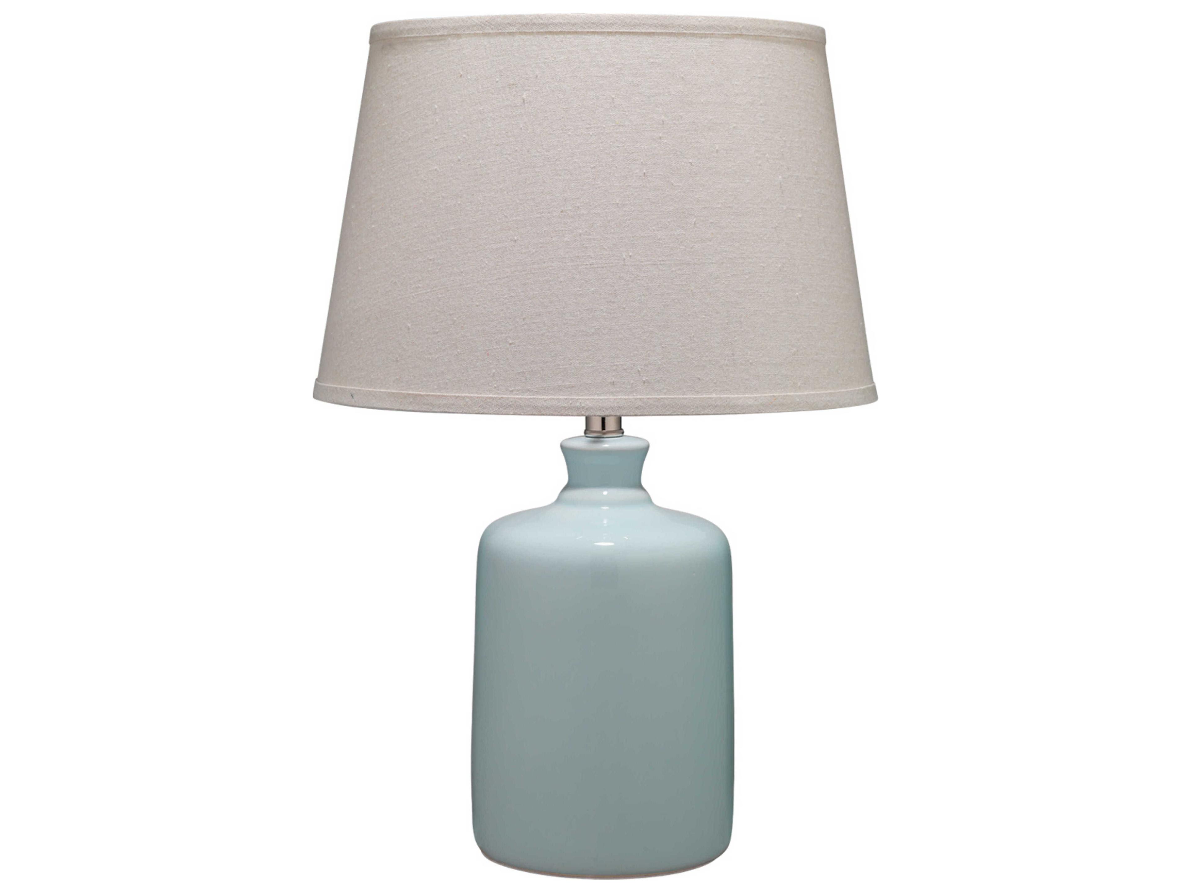 Milk Jug Light Blue Pebble Linen Cone Table Lamp