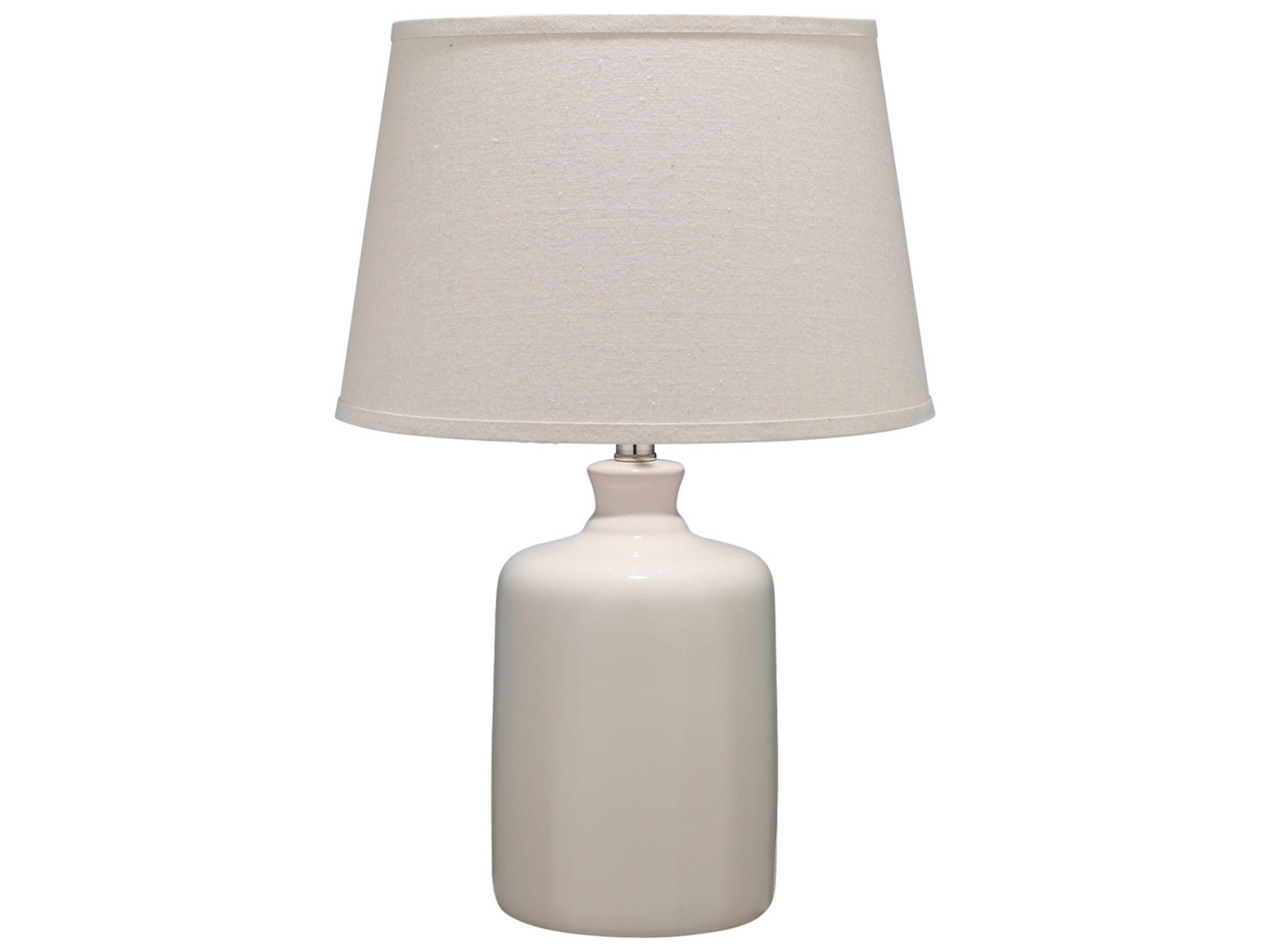 Jamie Young Milk Jug Cream Pebble Linen Cone Off White Table Lamp