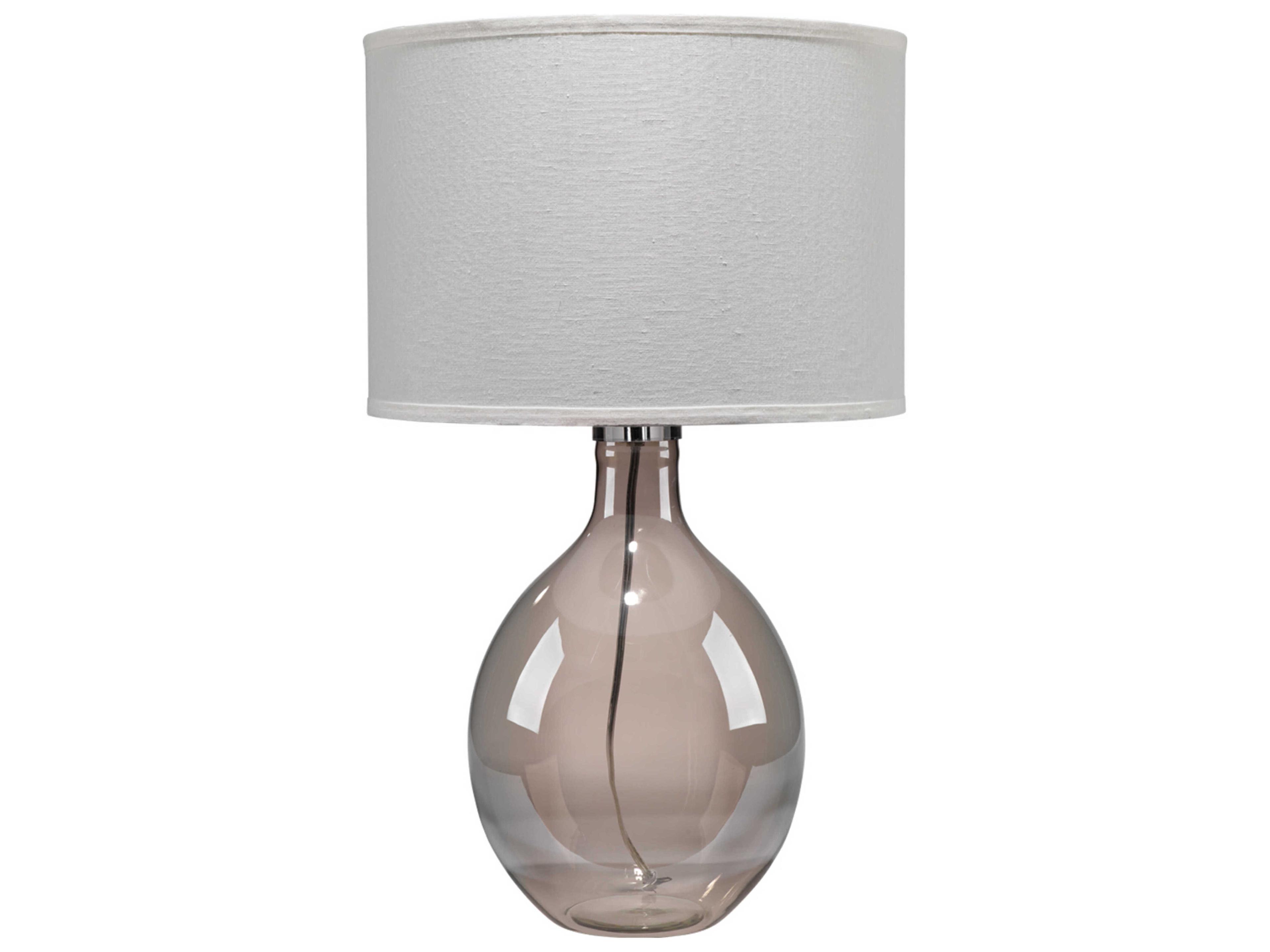 Juliette Grey Linen Drum In Sea Salt Buffet Lamp