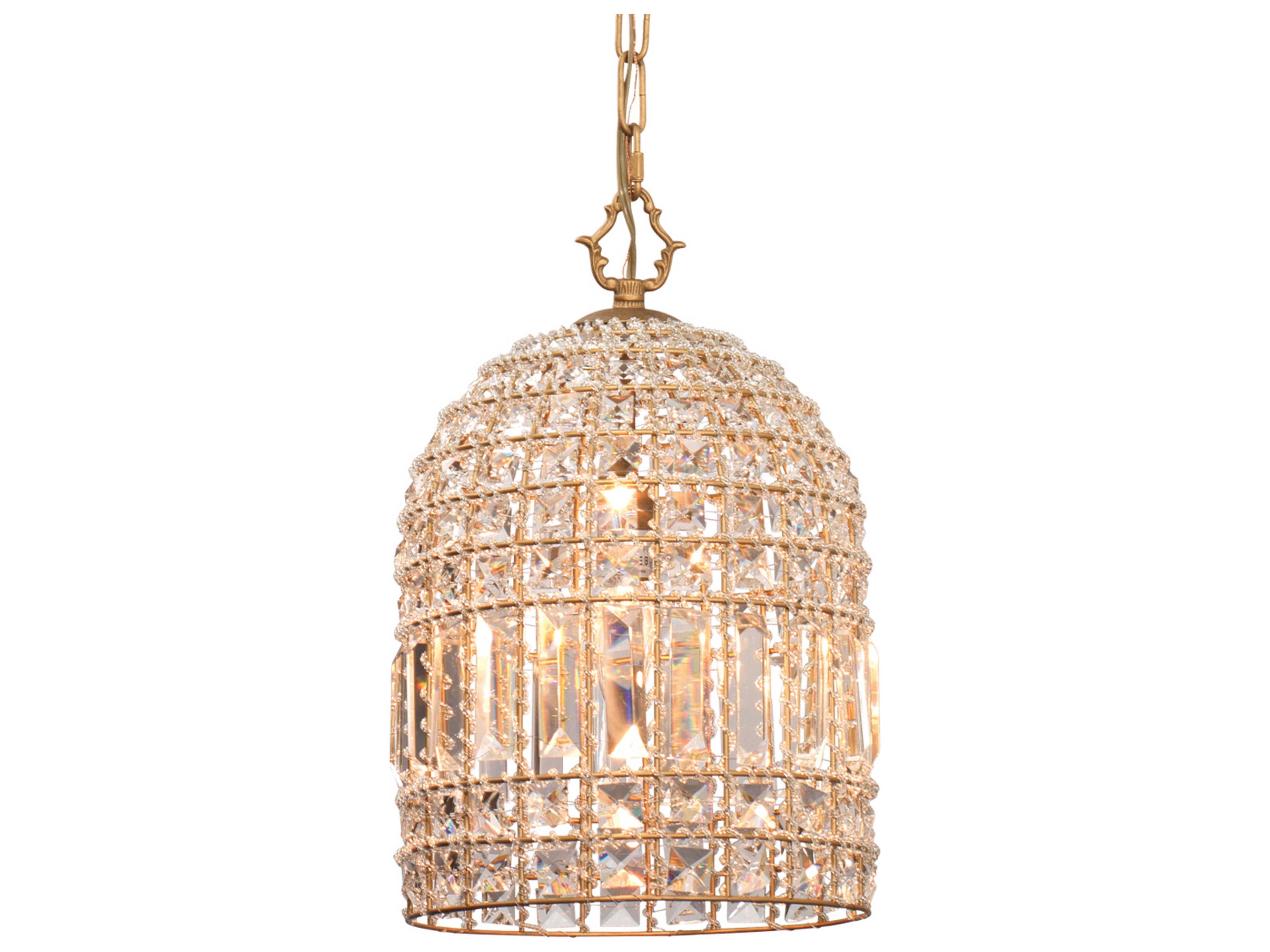 Jamie Young Crystal 1-Light Gold Mini Pendant