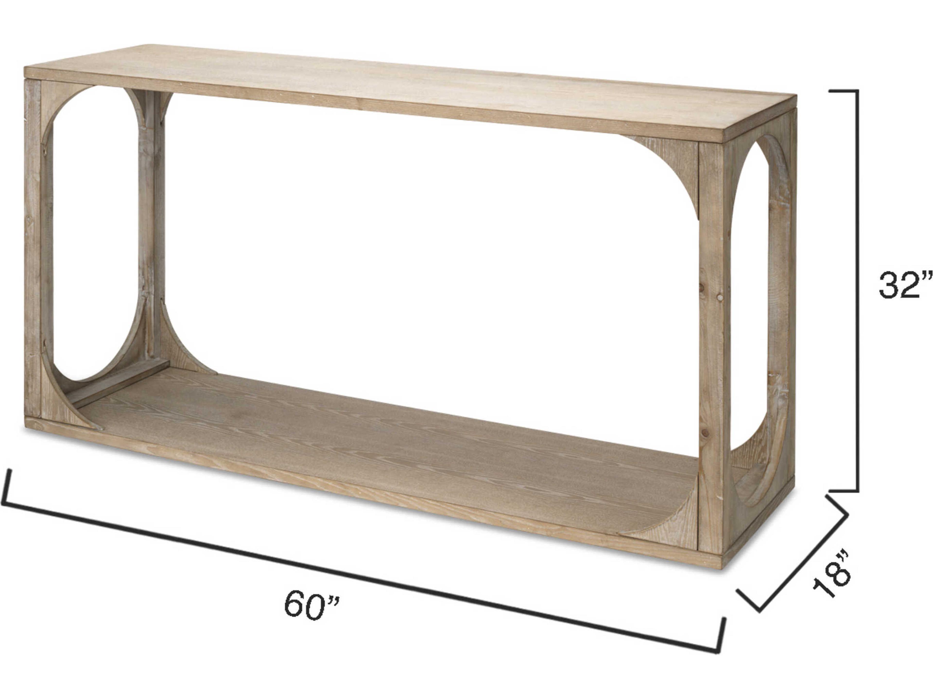 Jamie Young Everett Rectangular Wood Grey Console Table