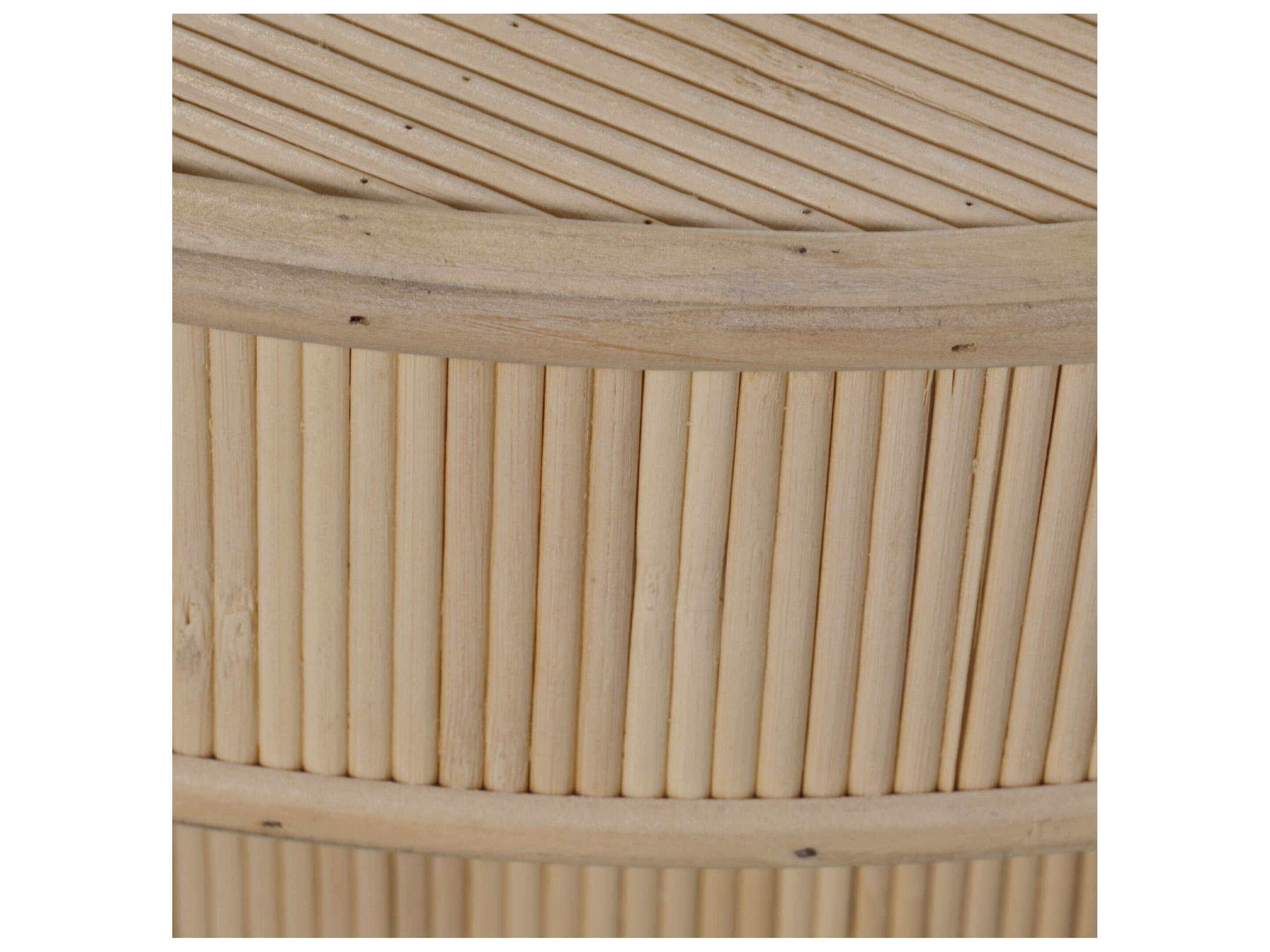 Jamie Young Taylor Round Bamboo Natural End Table