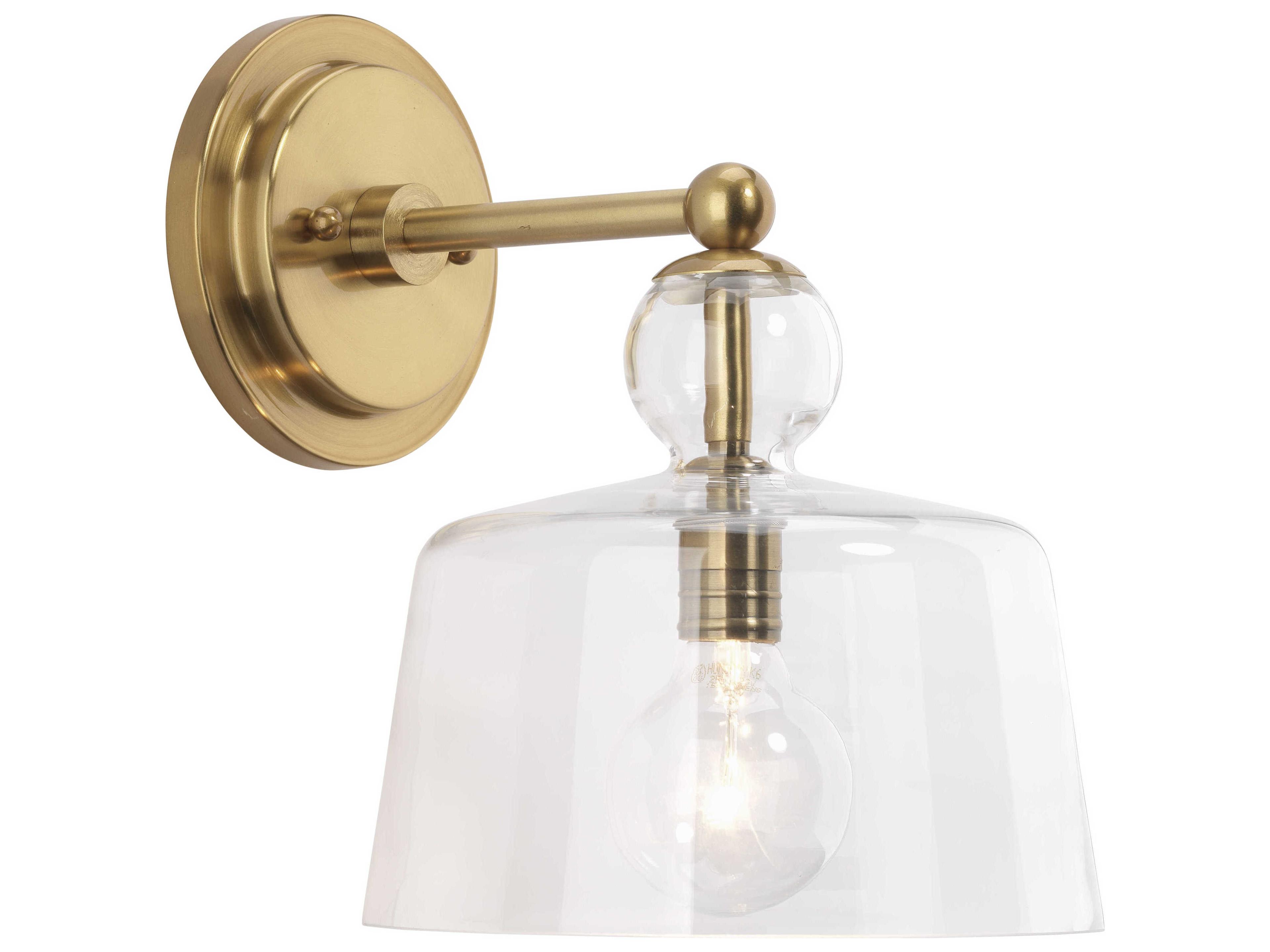 Hudson 1-Light Brass Wall Sconce