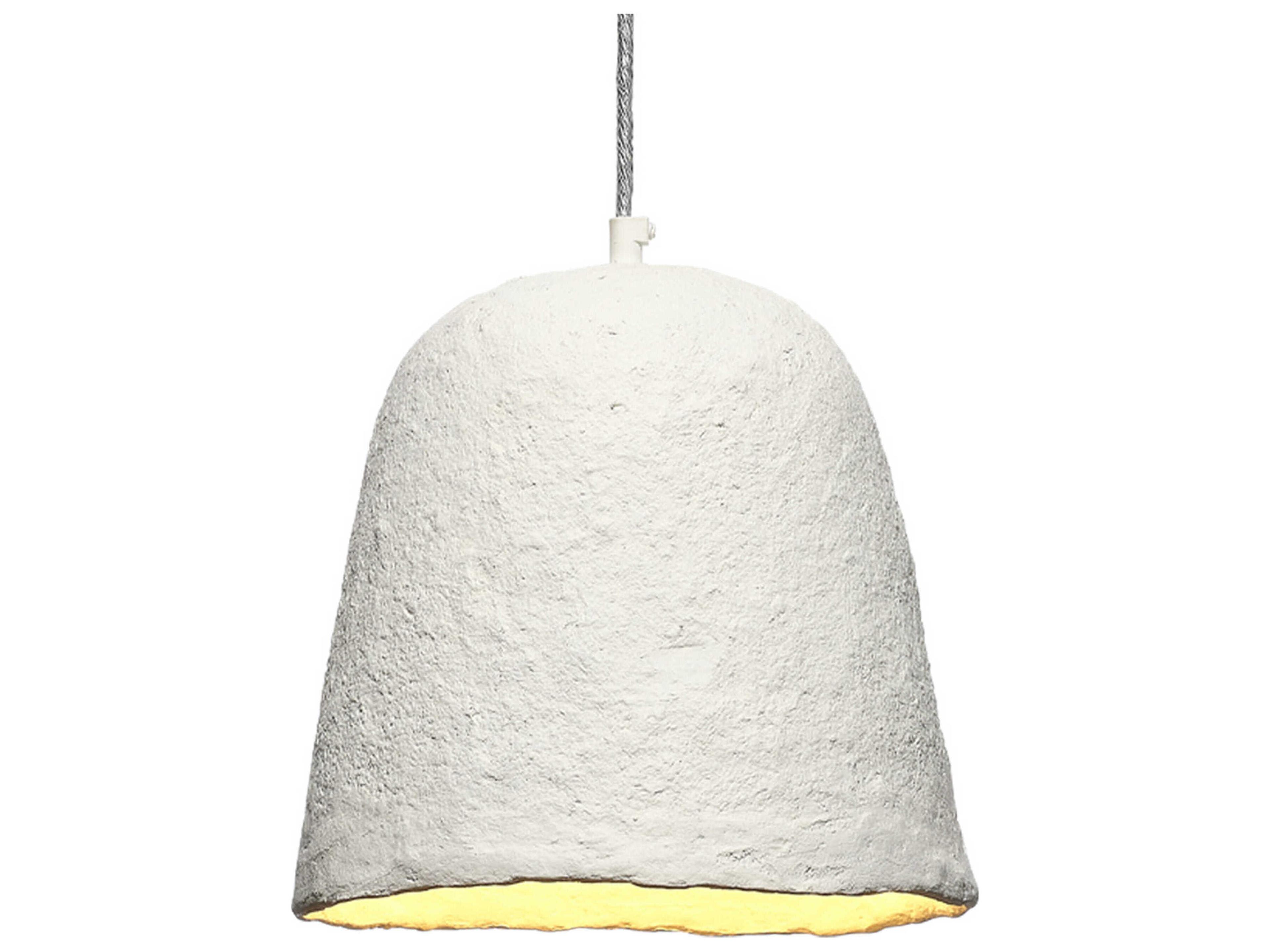Jamie Young Tablet 1-Light Off White Bell Mini Pendant