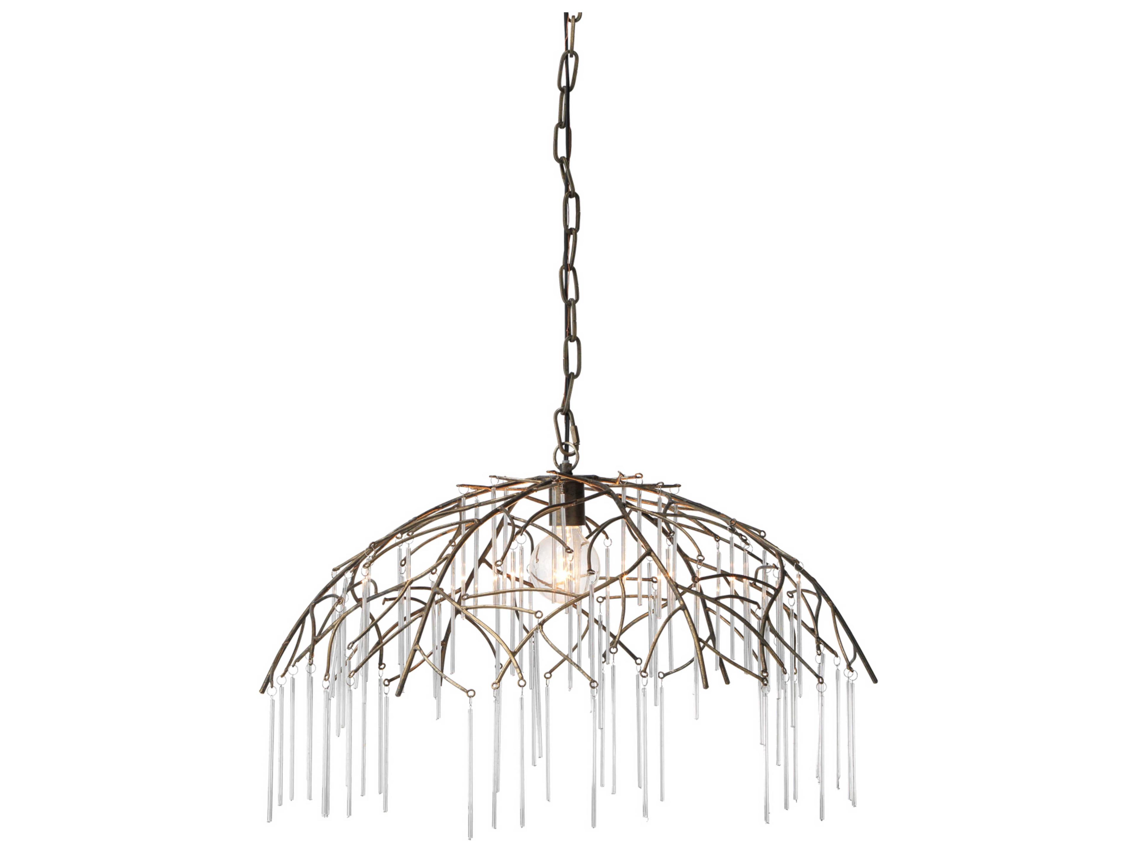 Jamie Young Vine 1-Light Antique Brass Dome Pendant