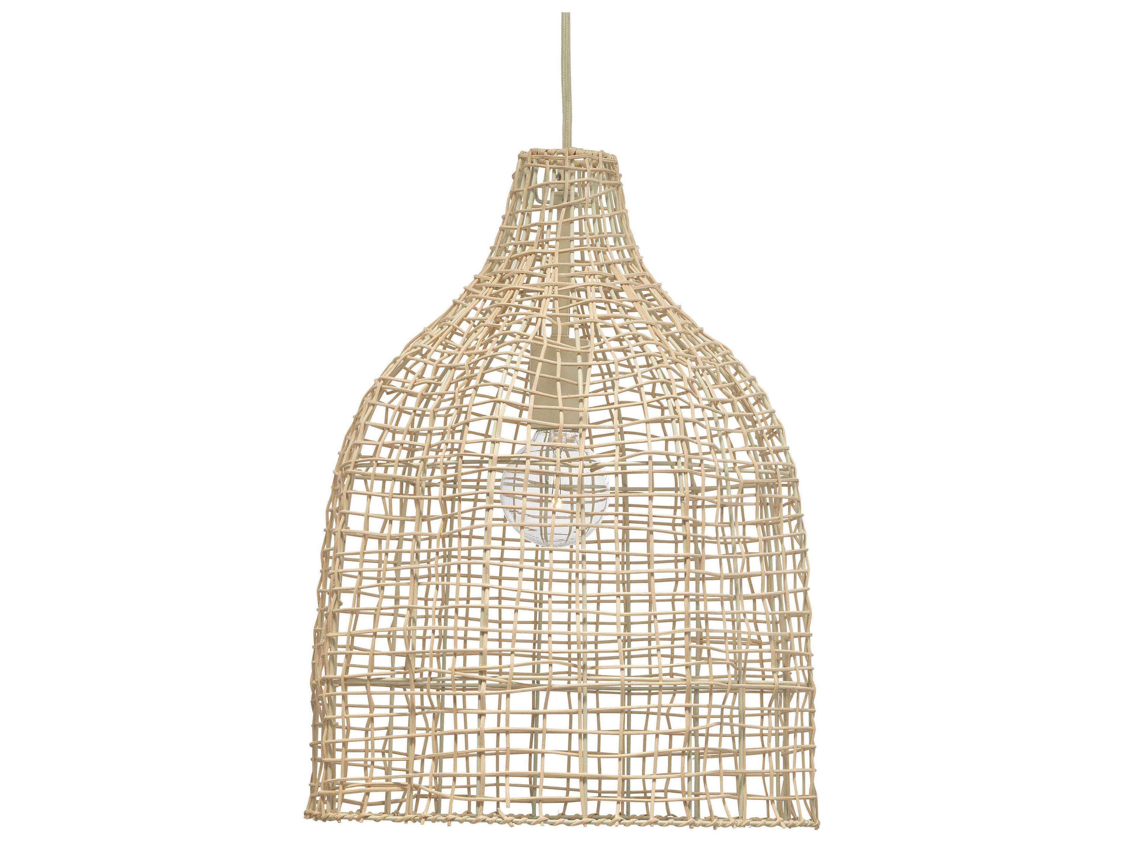 Whisper 1-Light Cream Brown Pendant