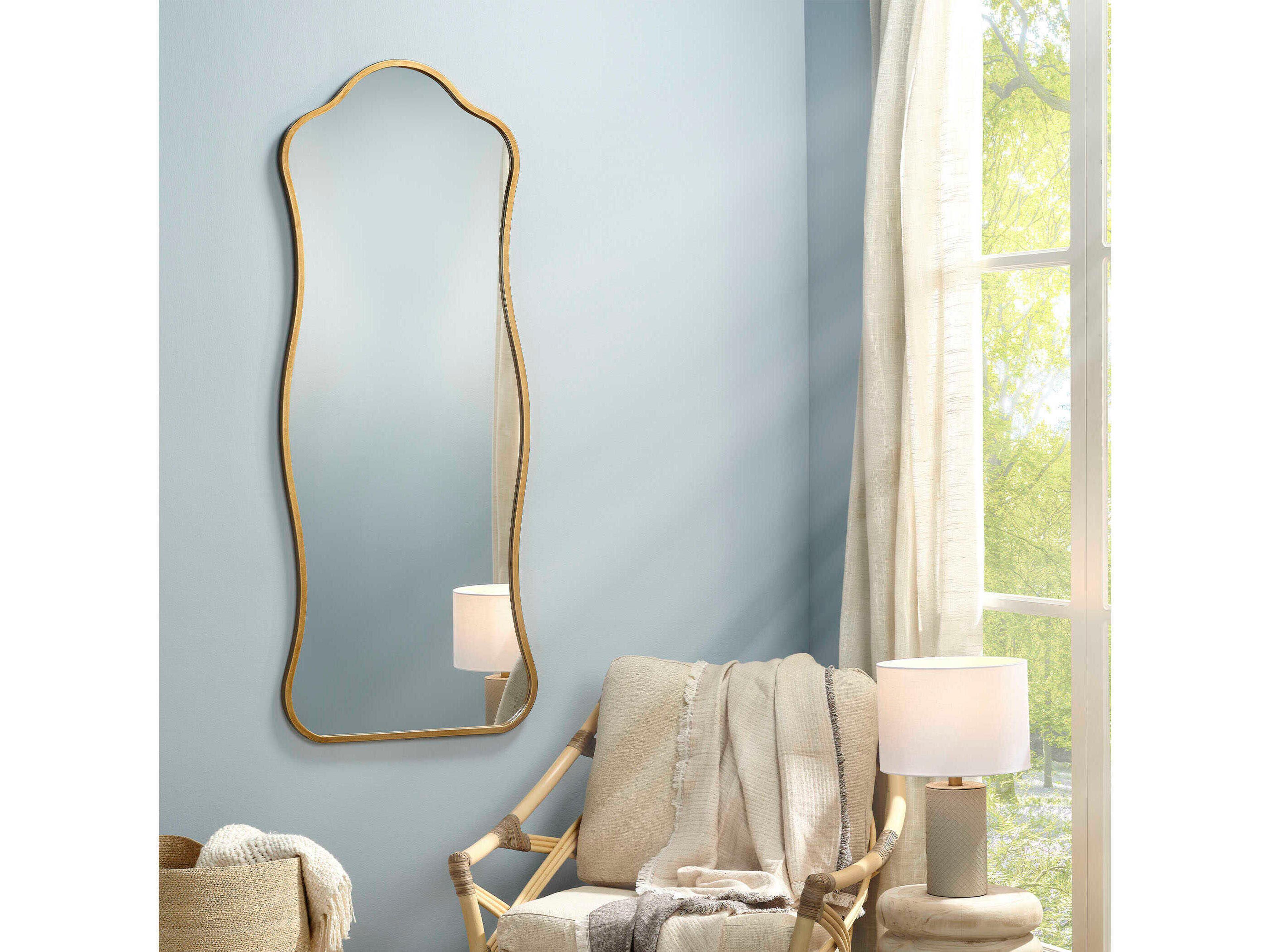 Jamie Young Aurora Antique Brass Wall Mirror