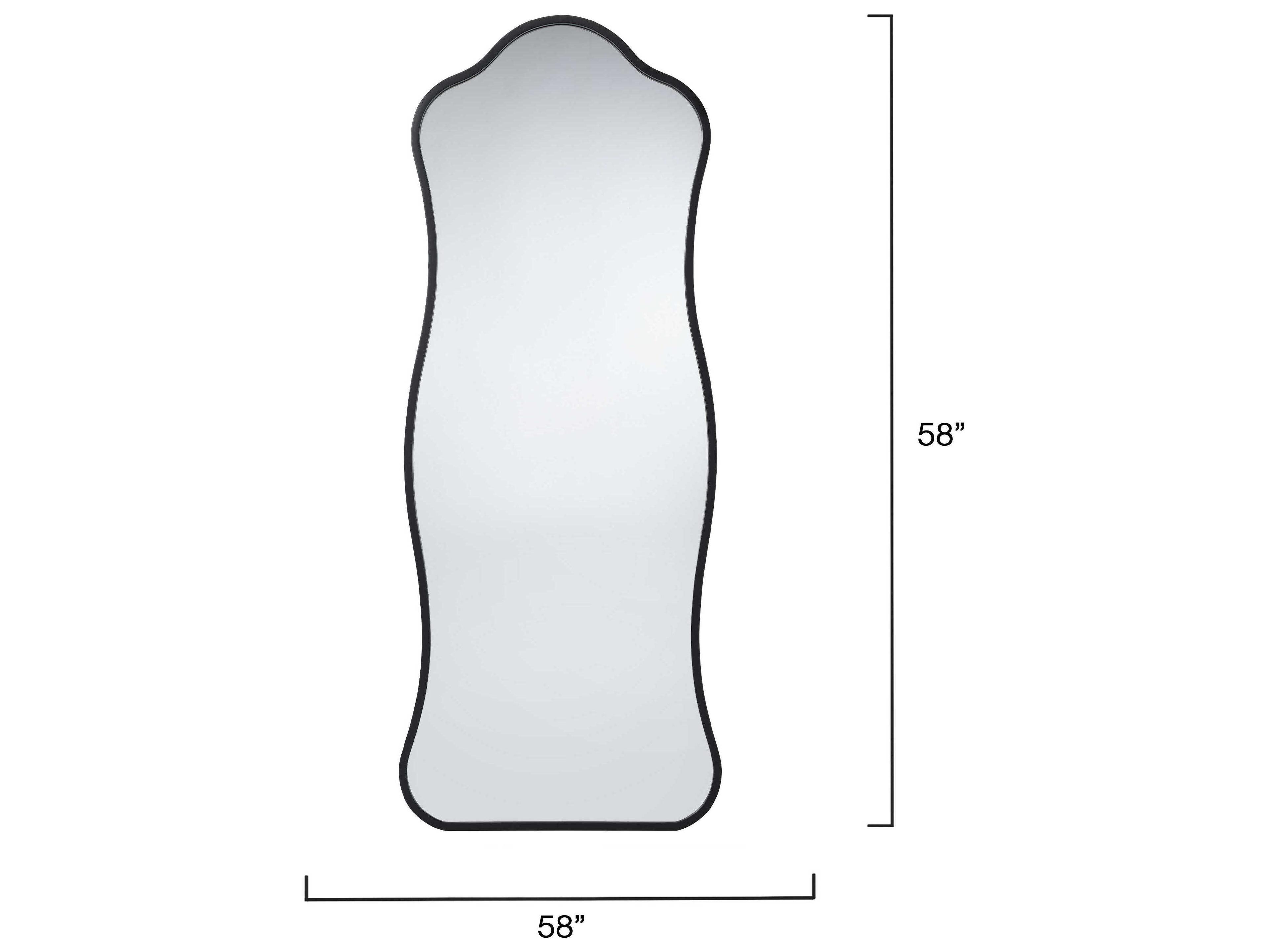 Jamie Young Aurora Satin Black Wall Mirror