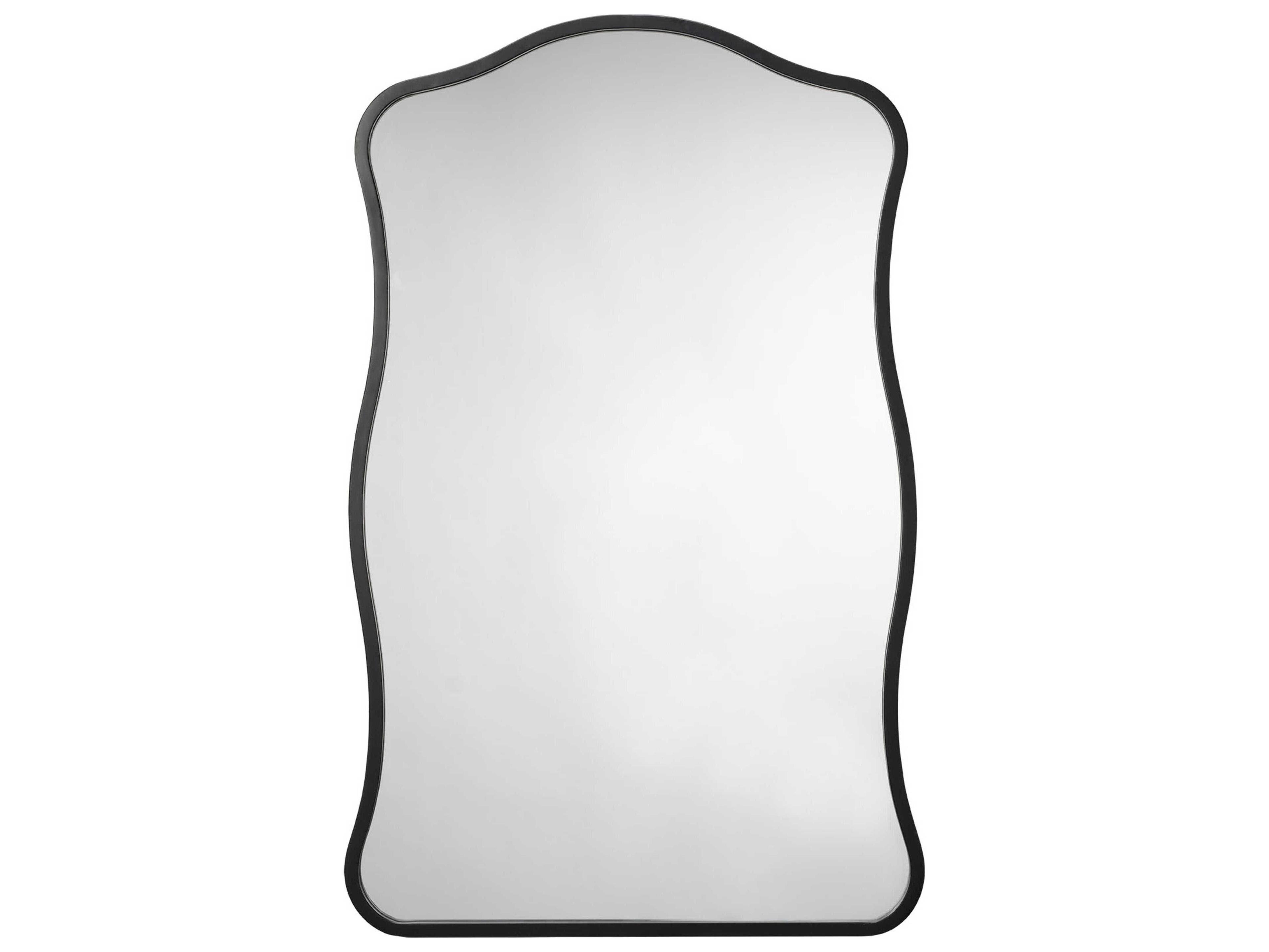 Aurora Satin Black Wall Mirror