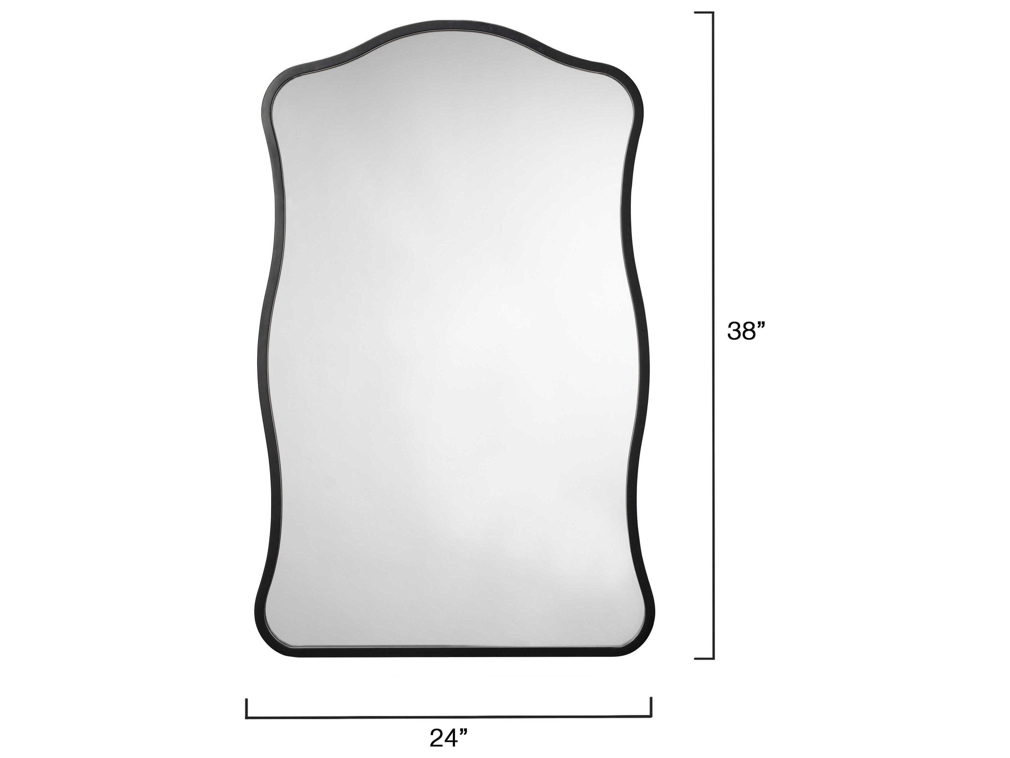 Jamie Young Aurora Satin Black Wall Mirror