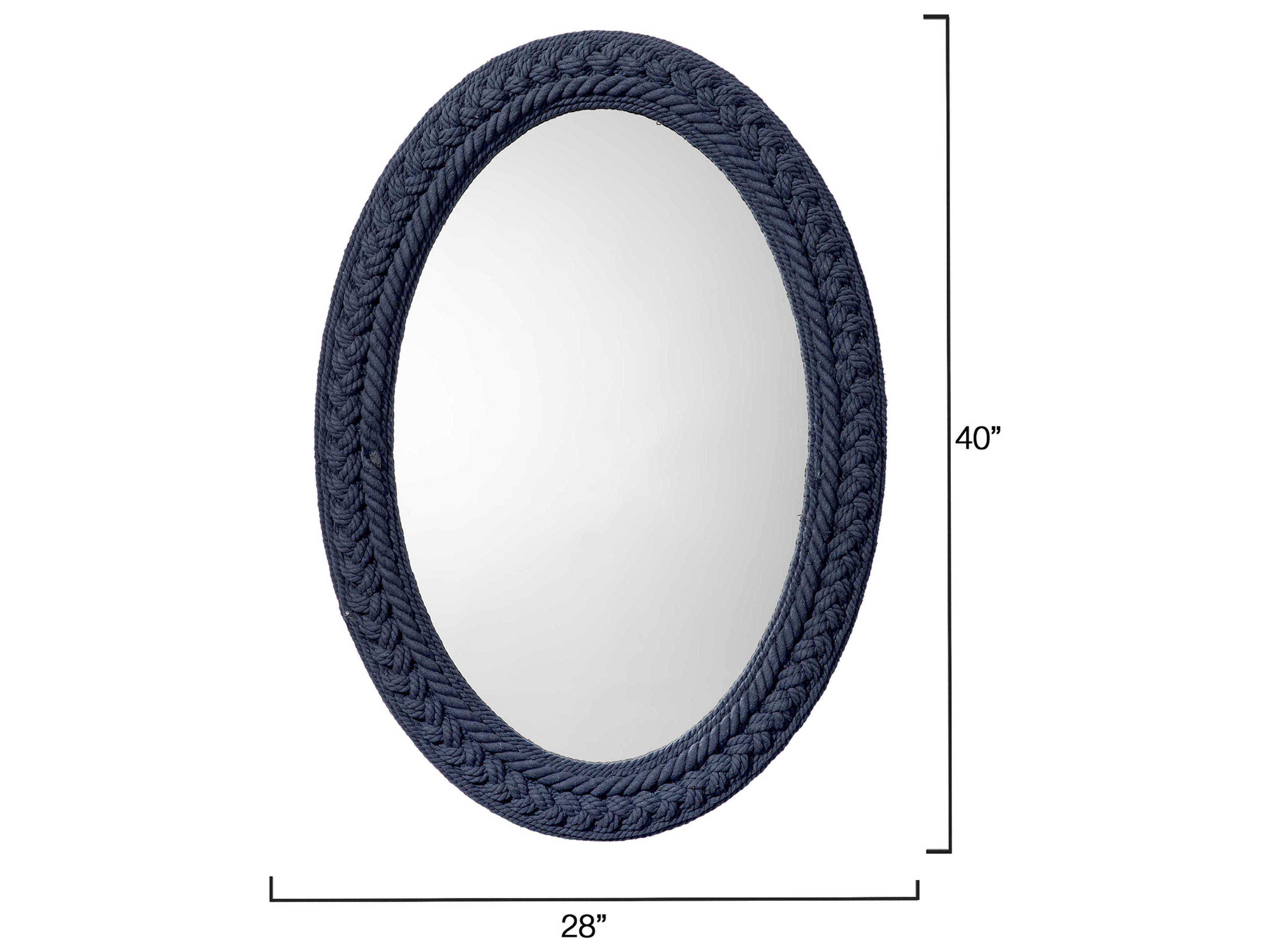 Jamie Young Club Indigo Oval Wall Mirror
