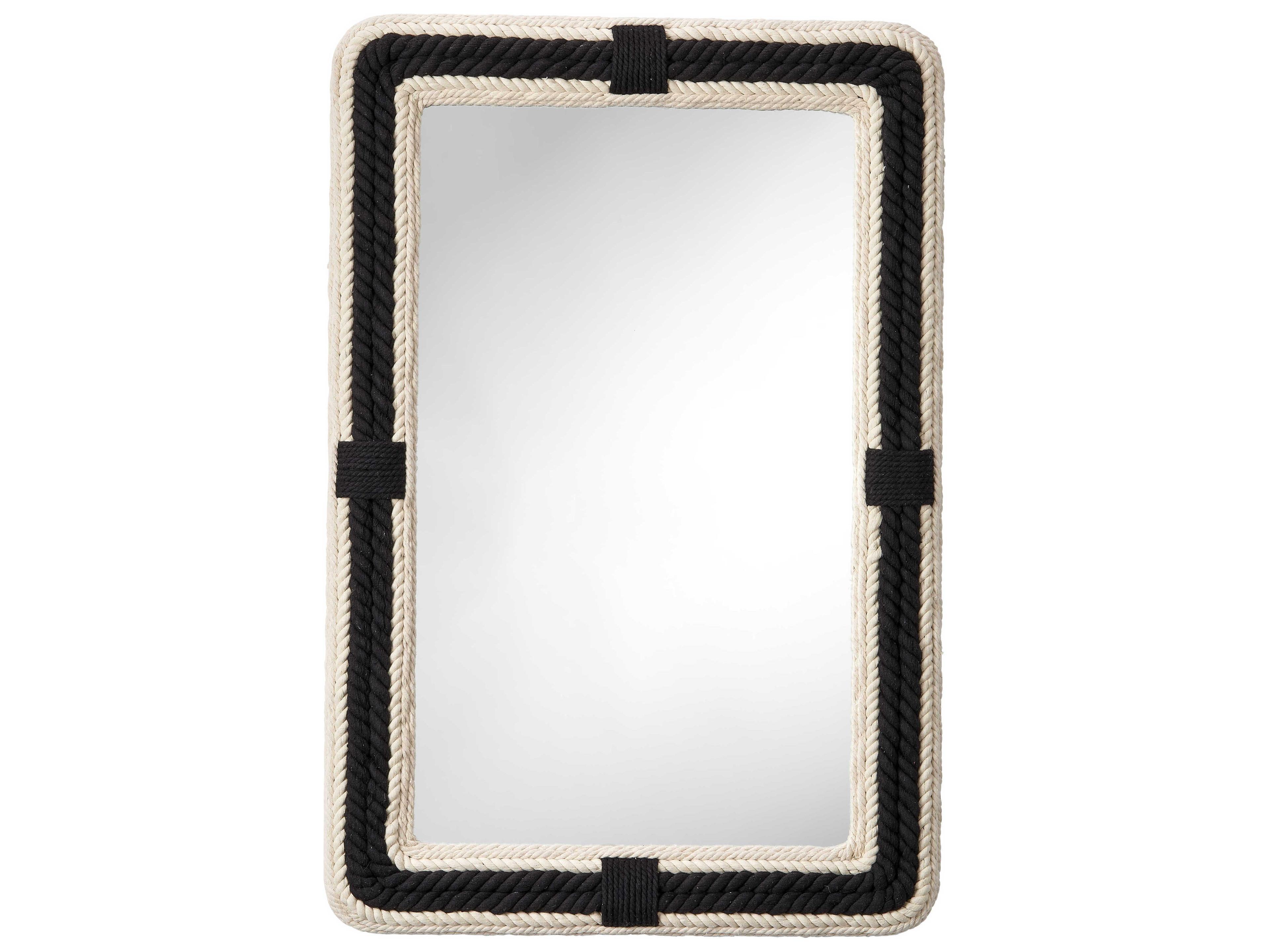Jamie Young Contrast Black Off White Rectangular Wall Mirror