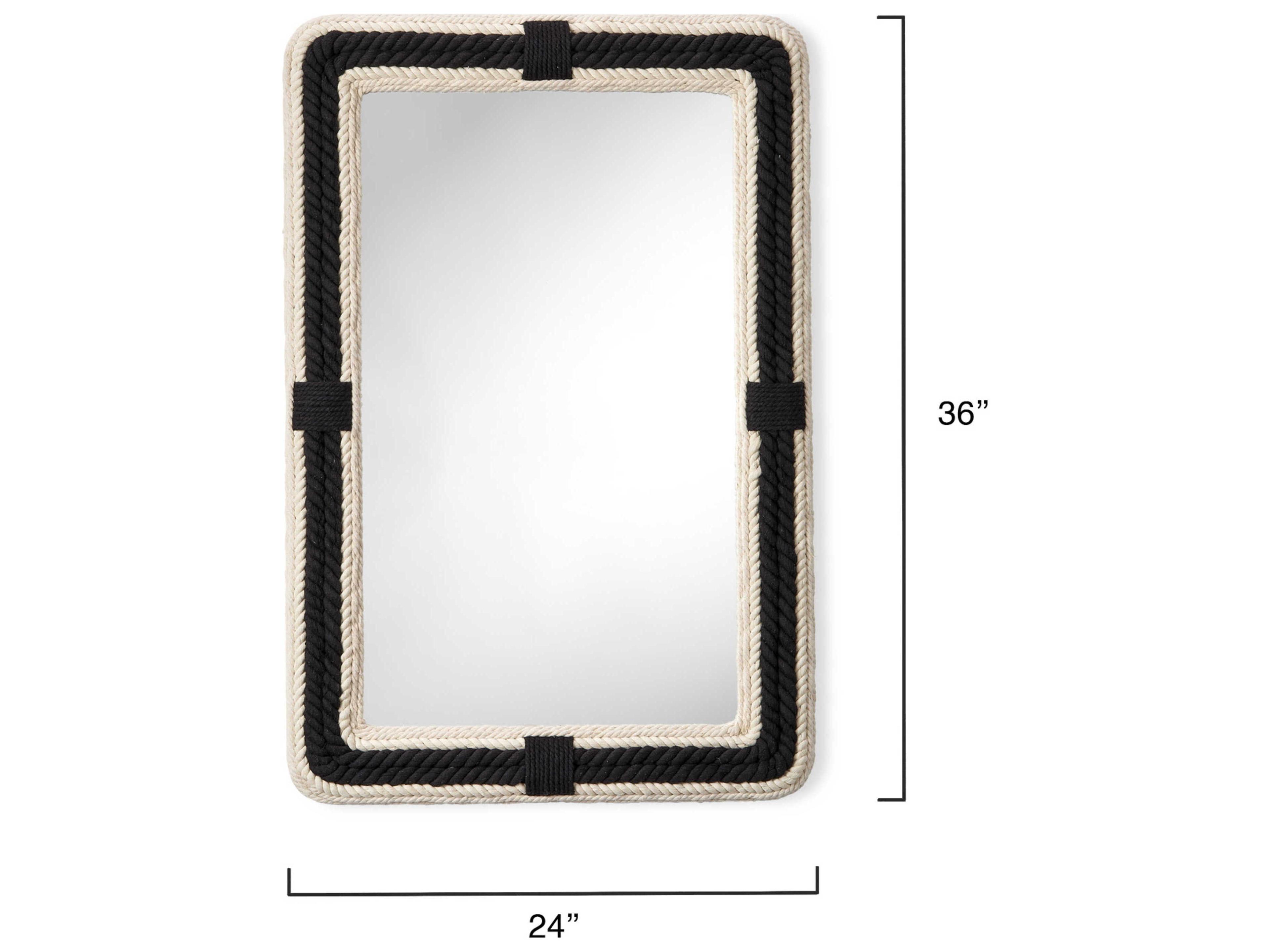 Jamie Young Contrast Black Off White Rectangular Wall Mirror