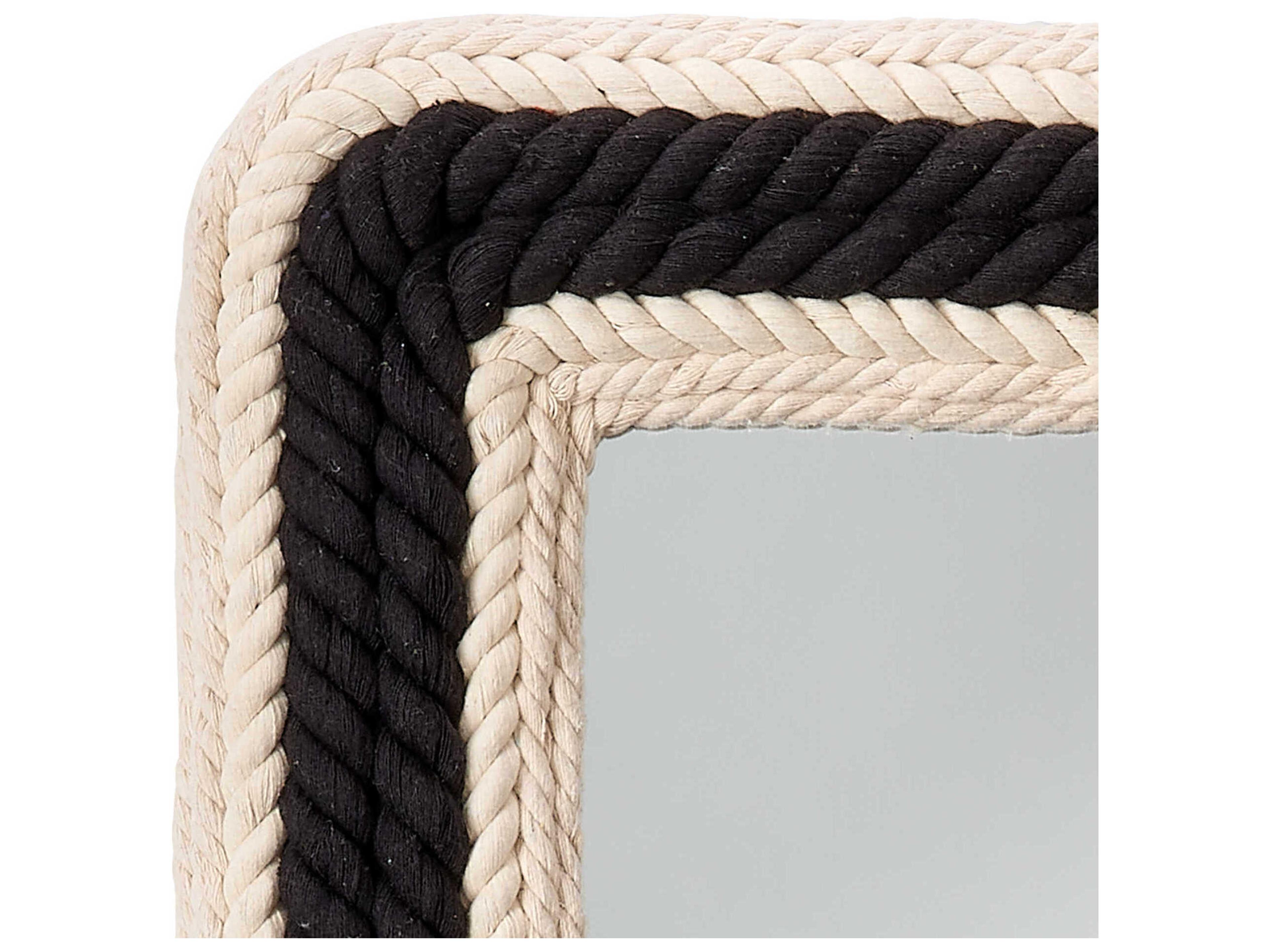 Jamie Young Contrast Black Off White Rectangular Wall Mirror