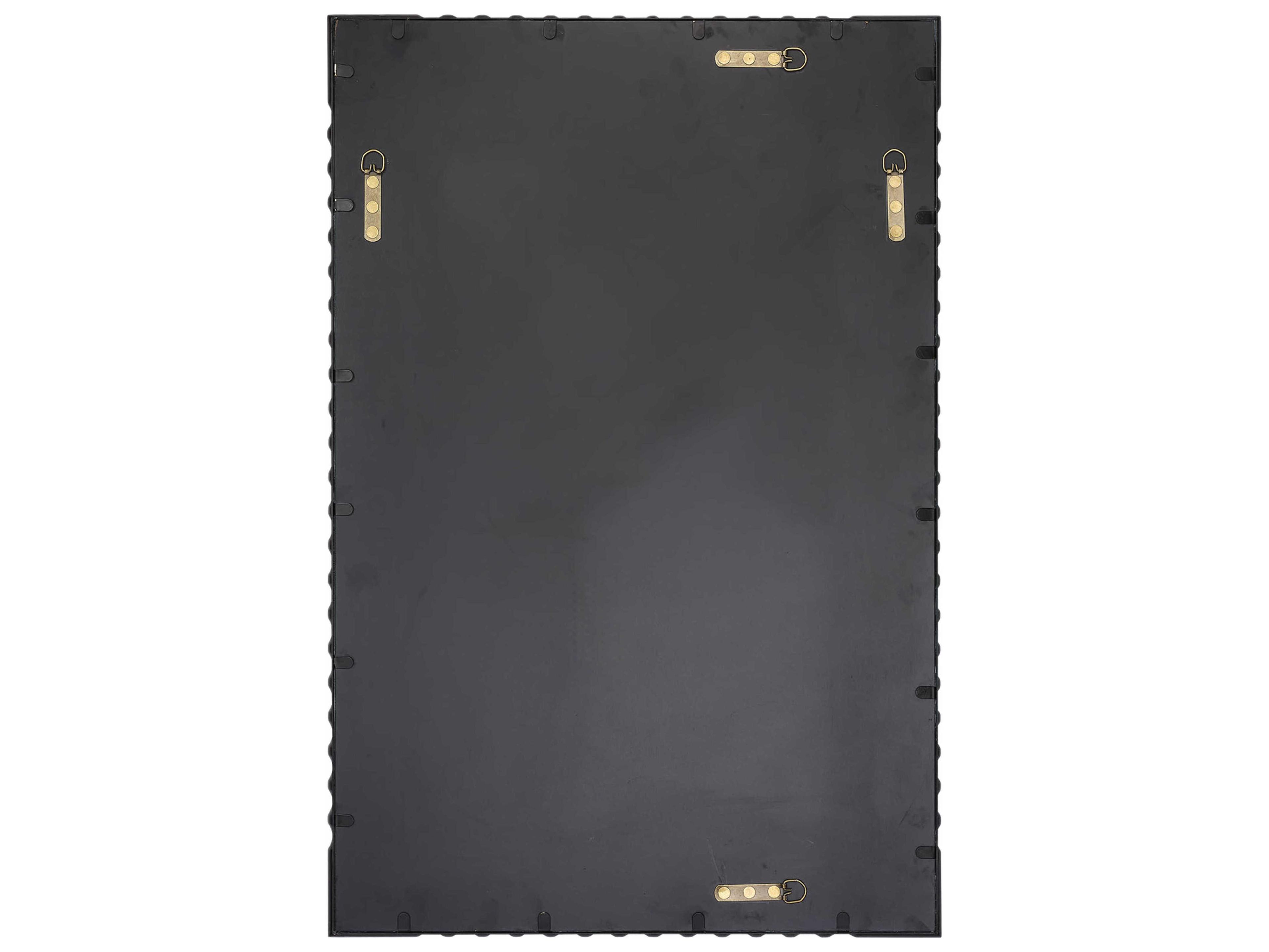 Jamie Young Particle Satin Black Rectangular Wall Mirror