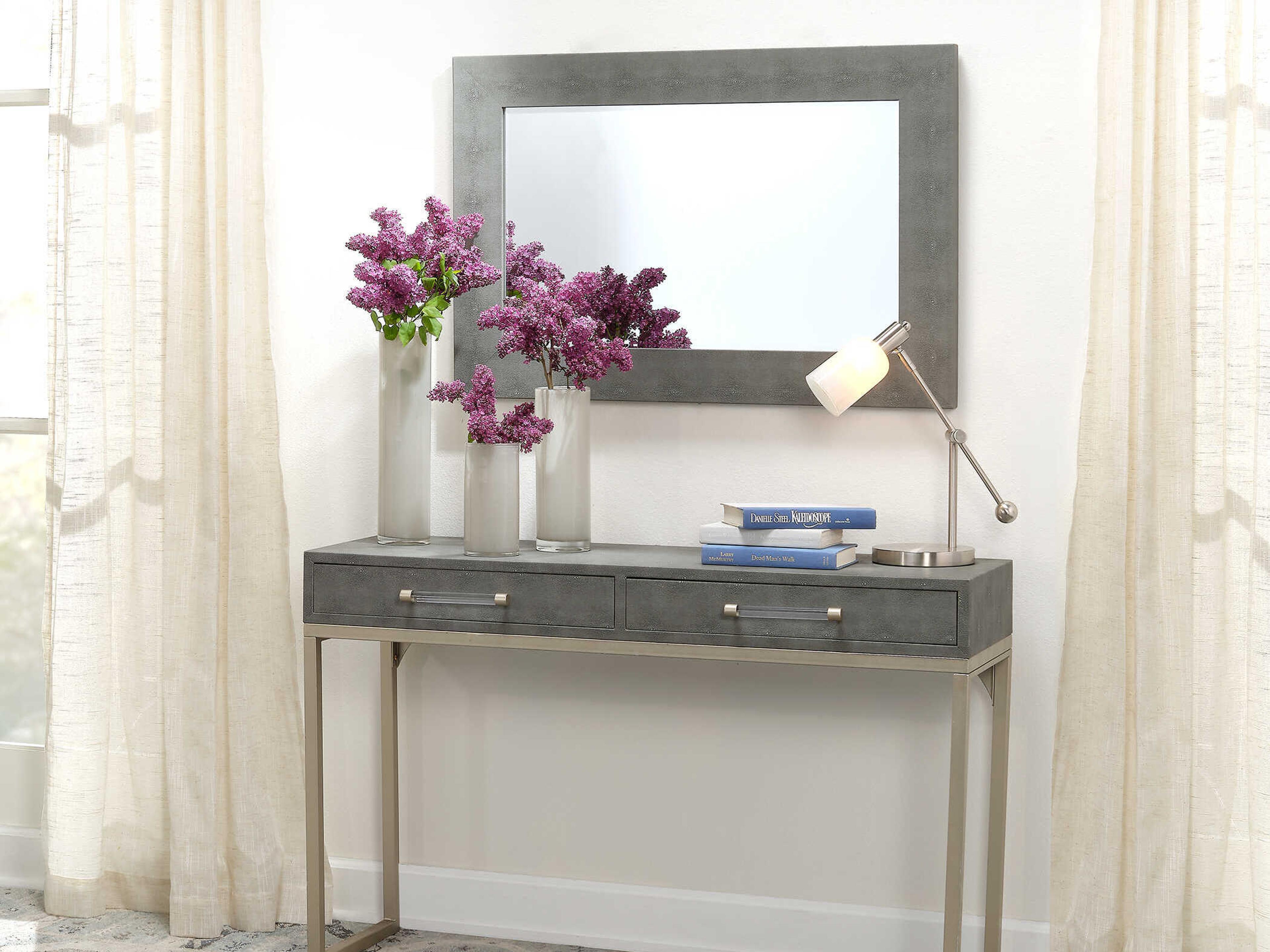 Jamie Young Structure Grey Rectangular Wall Mirror