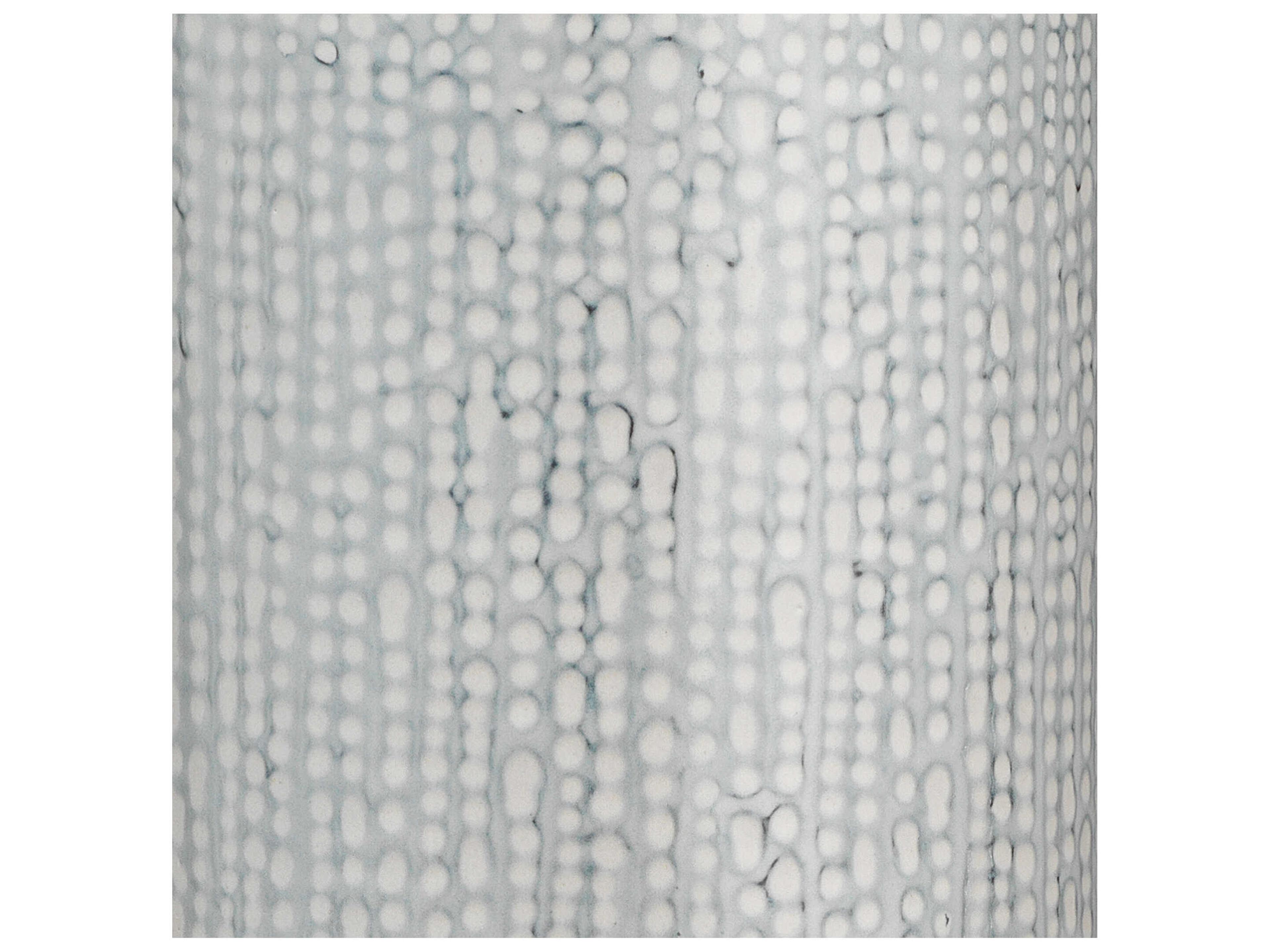 Jamie Young Bella Blue Linen White Drum Buffet Lamp