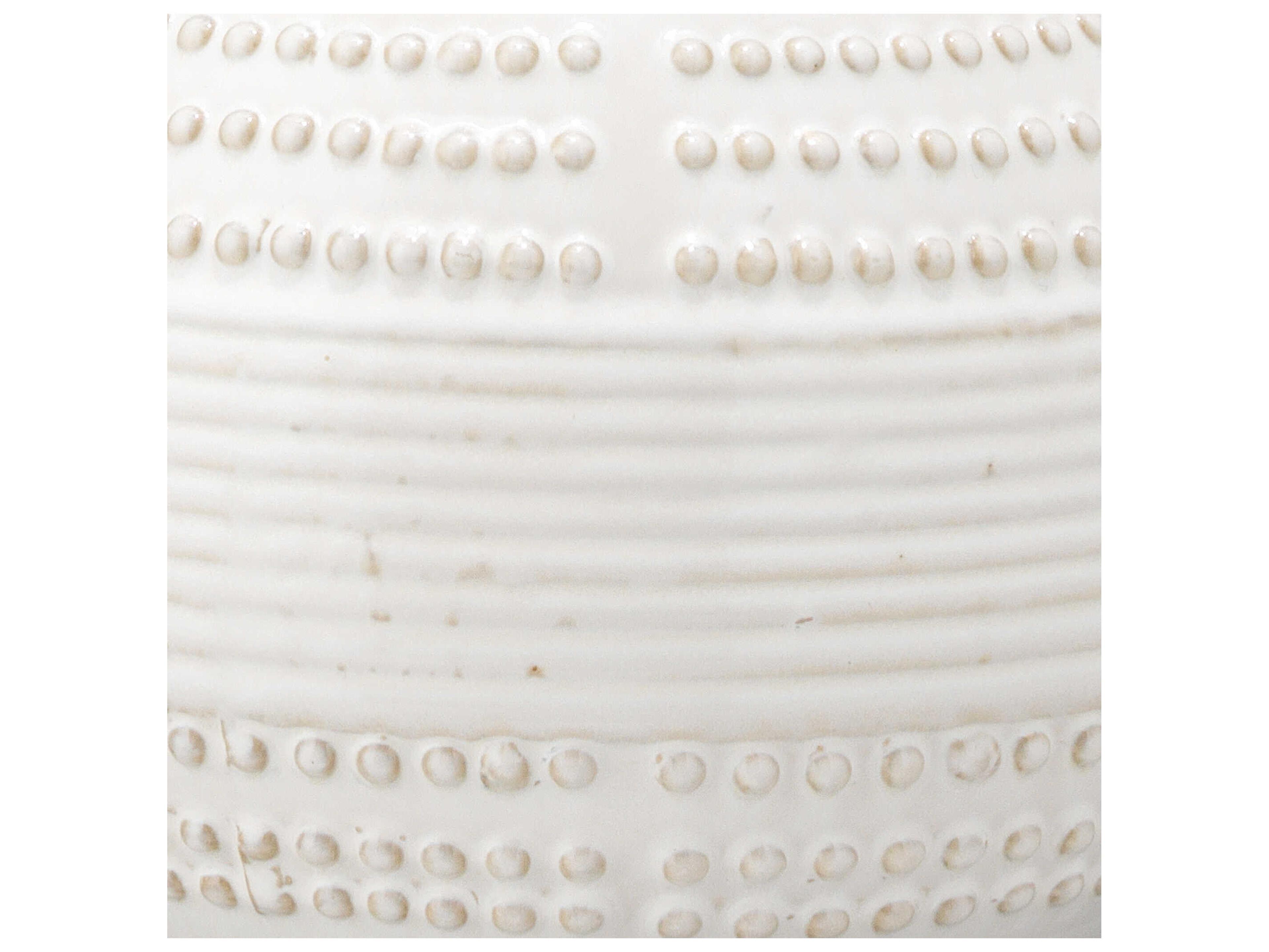 Jamie Young Droplet White Linen Cone Buffet Lamp