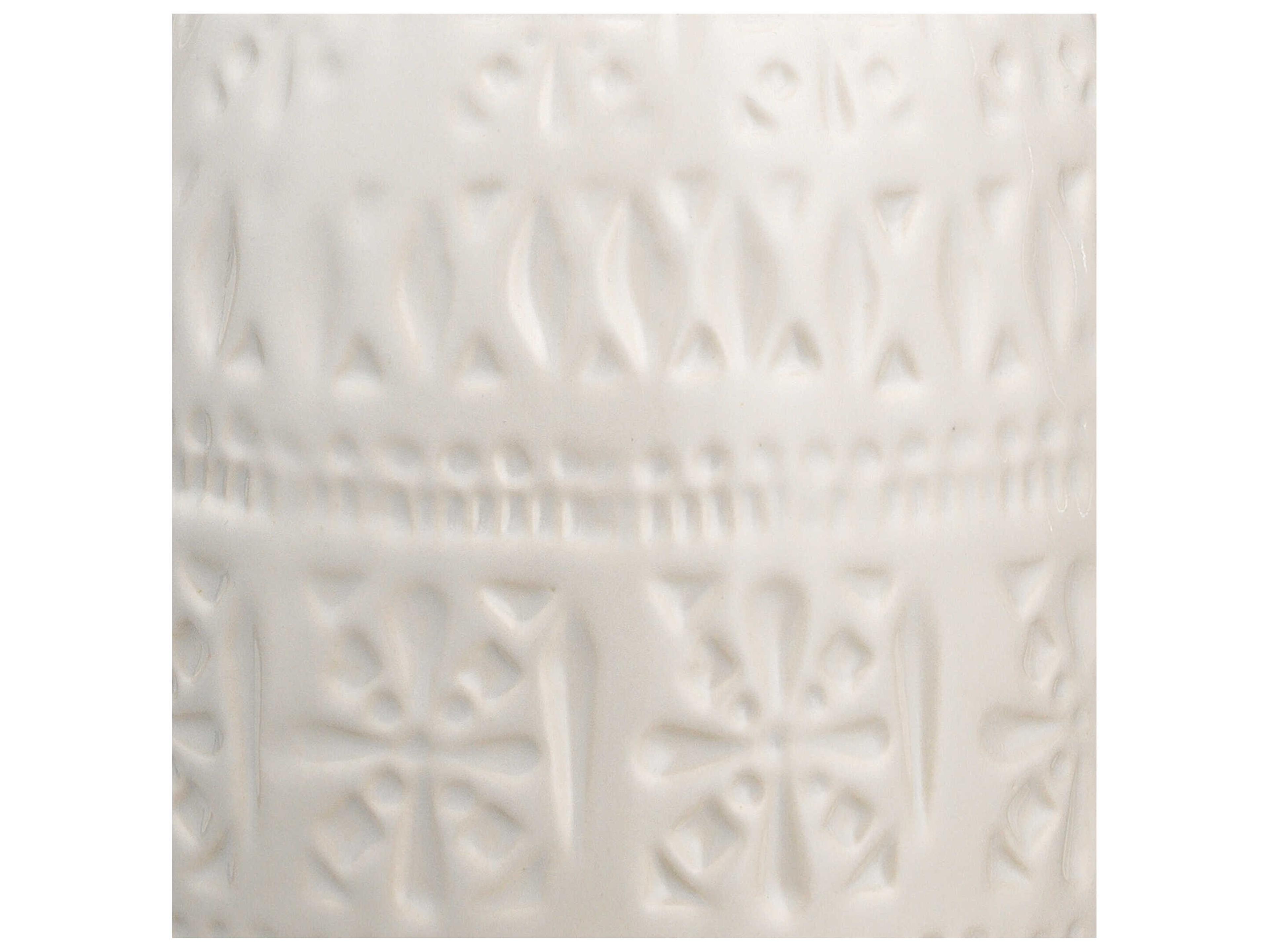Jamie Young Frieze White Linen Drum Table Lamp
